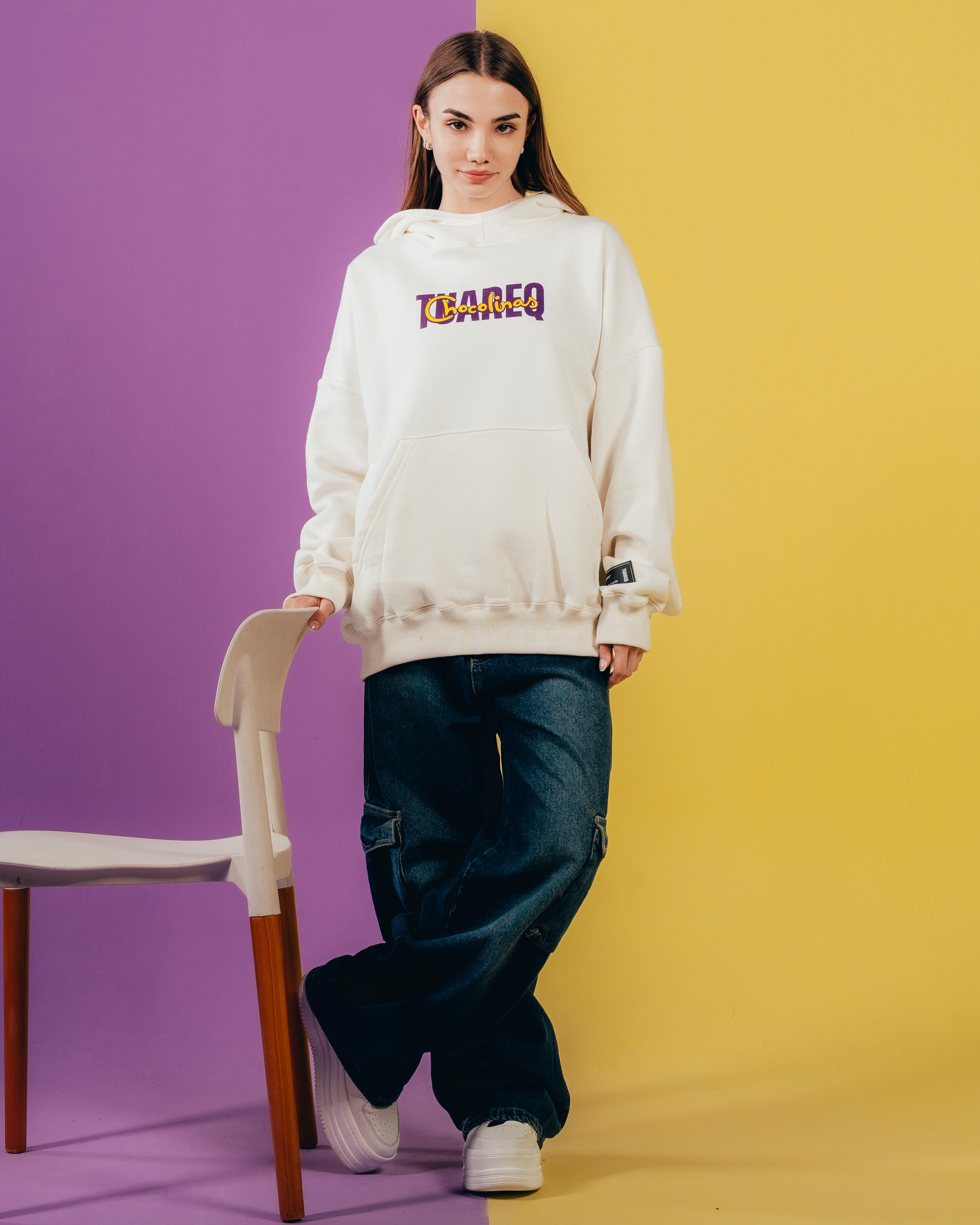 HOODIE EXTRAHEAVY [ CHOCOLINAS ] CHOCOSWAG WHITE