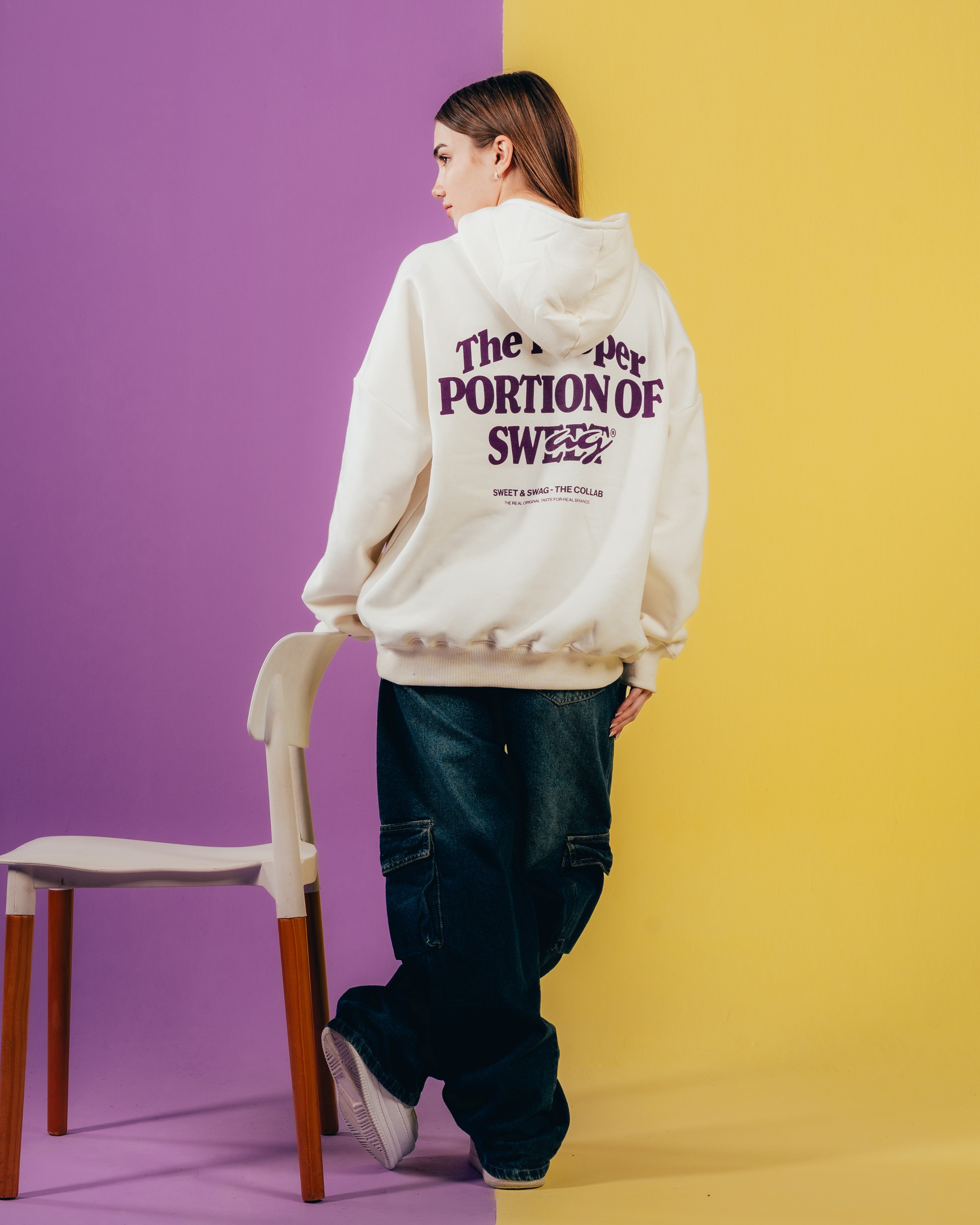 HOODIE EXTRAHEAVY [ CHOCOLINAS ] CHOCOSWAG WHITE