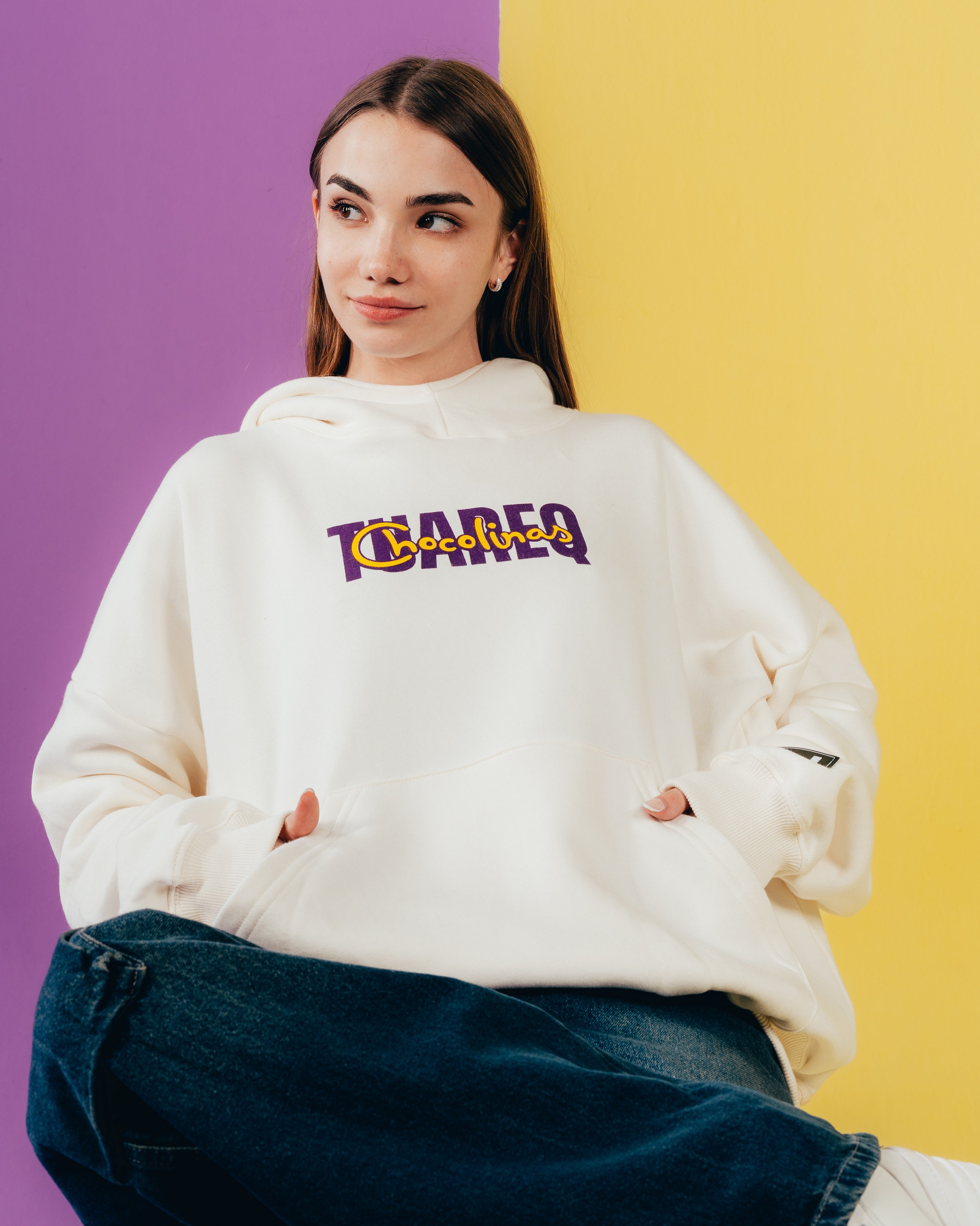 HOODIE EXTRAHEAVY [ CHOCOLINAS ] CHOCOSWAG WHITE