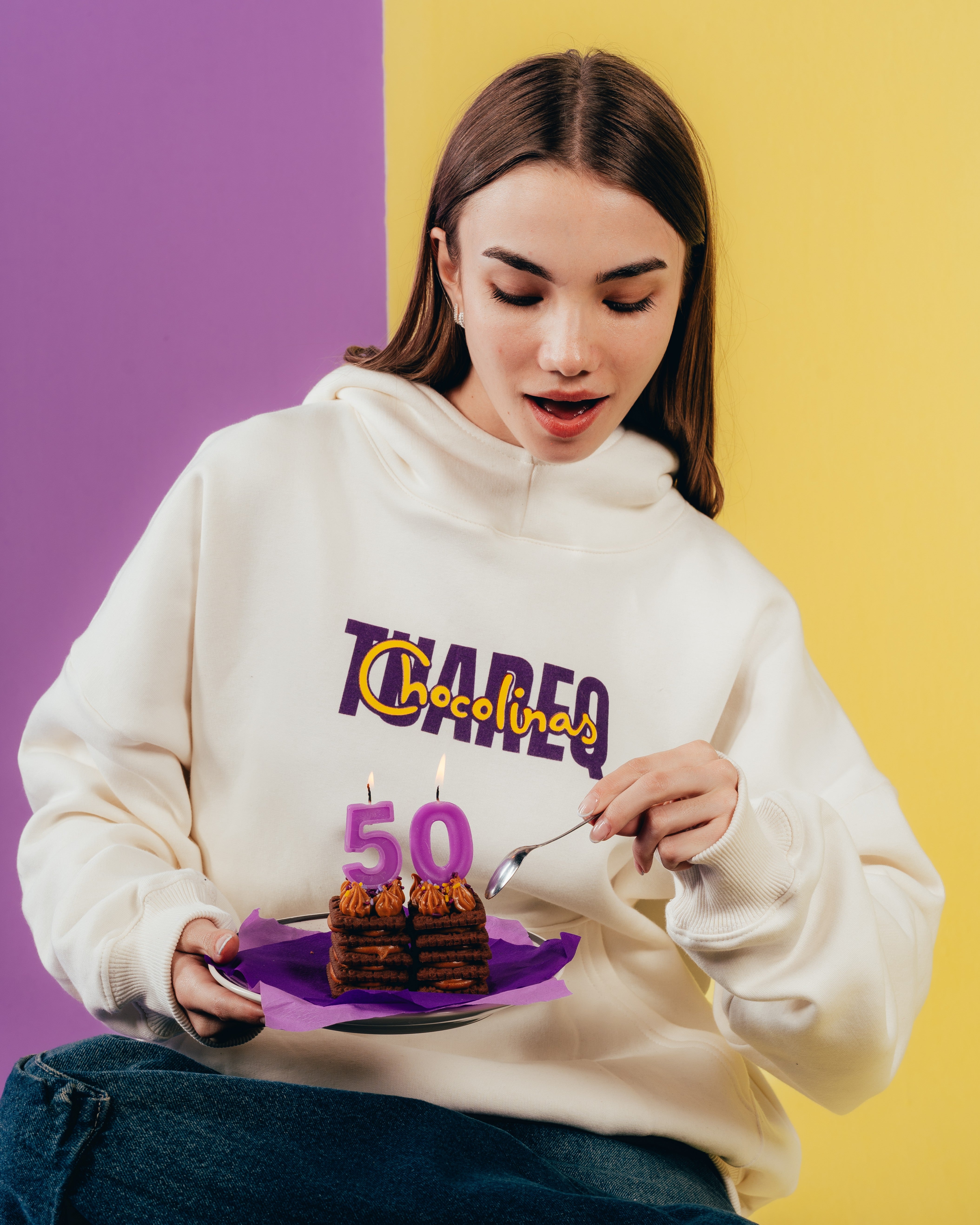 HOODIE EXTRAHEAVY [ CHOCOLINAS ] CHOCOSWAG WHITE