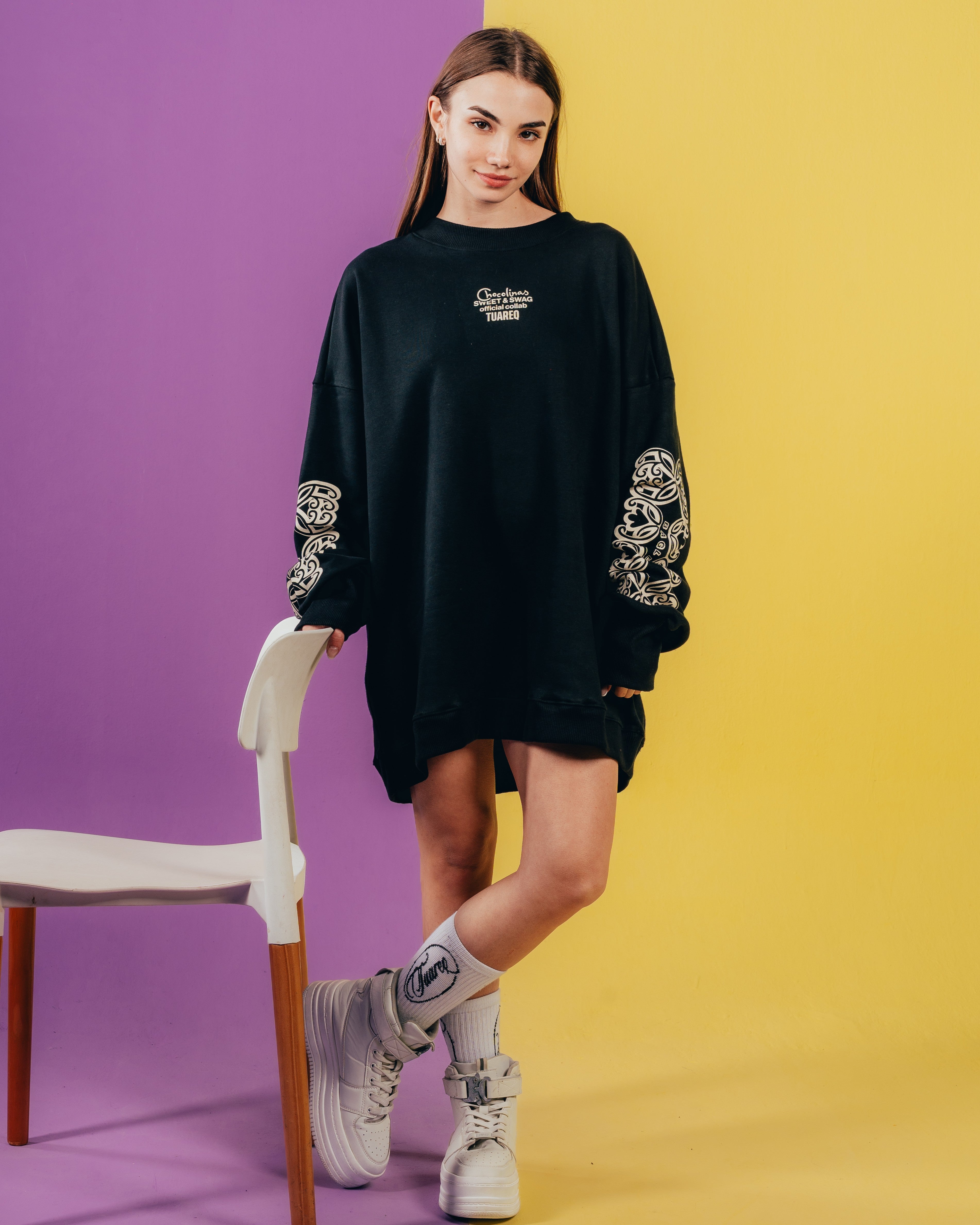 CREWNECK [ CHOCOLINAS ] MOSAICO BLACK
