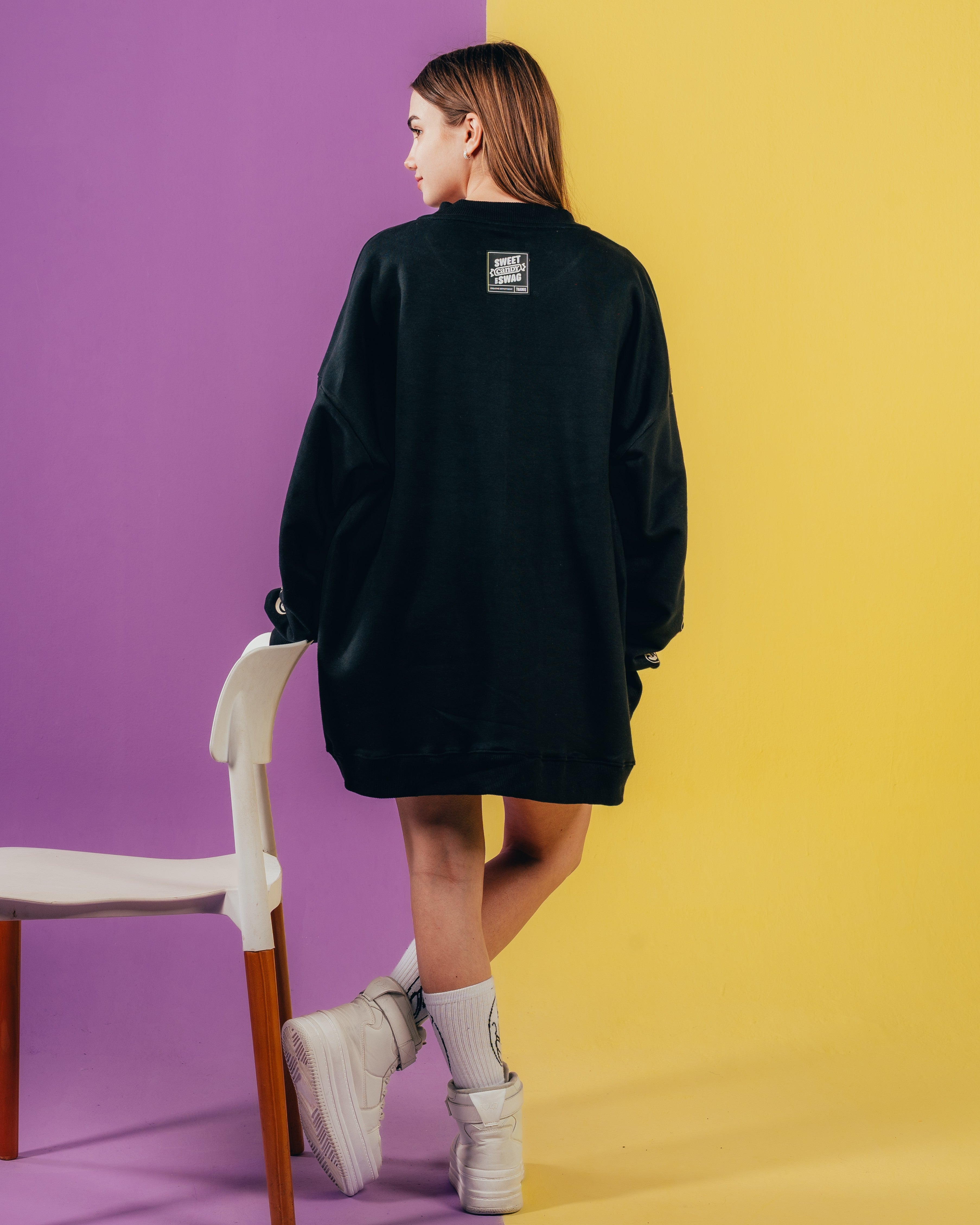 CREWNECK [ CHOCOLINAS ] MOSAICO BLACK