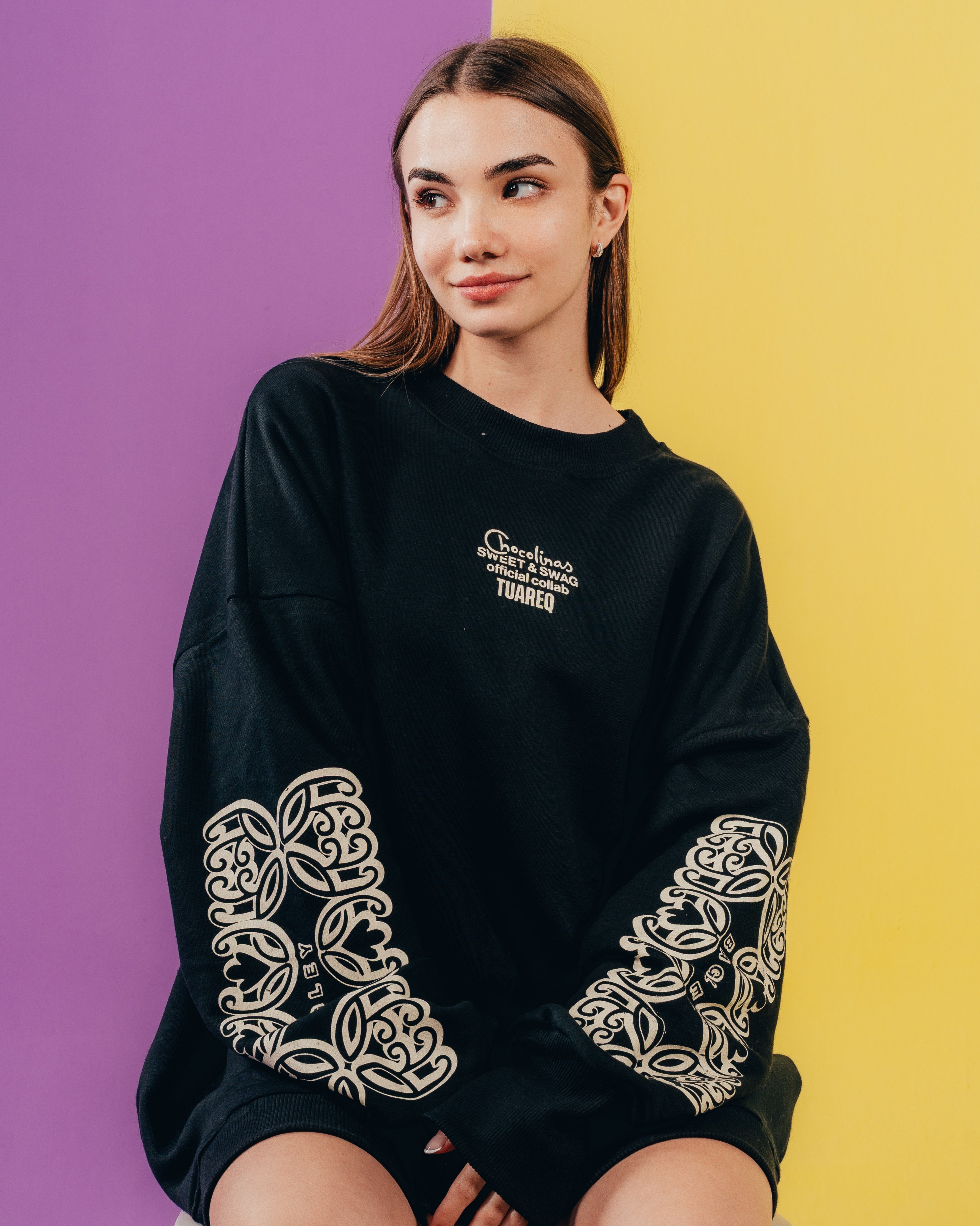 CREWNECK [ CHOCOLINAS ] MOSAICO BLACK
