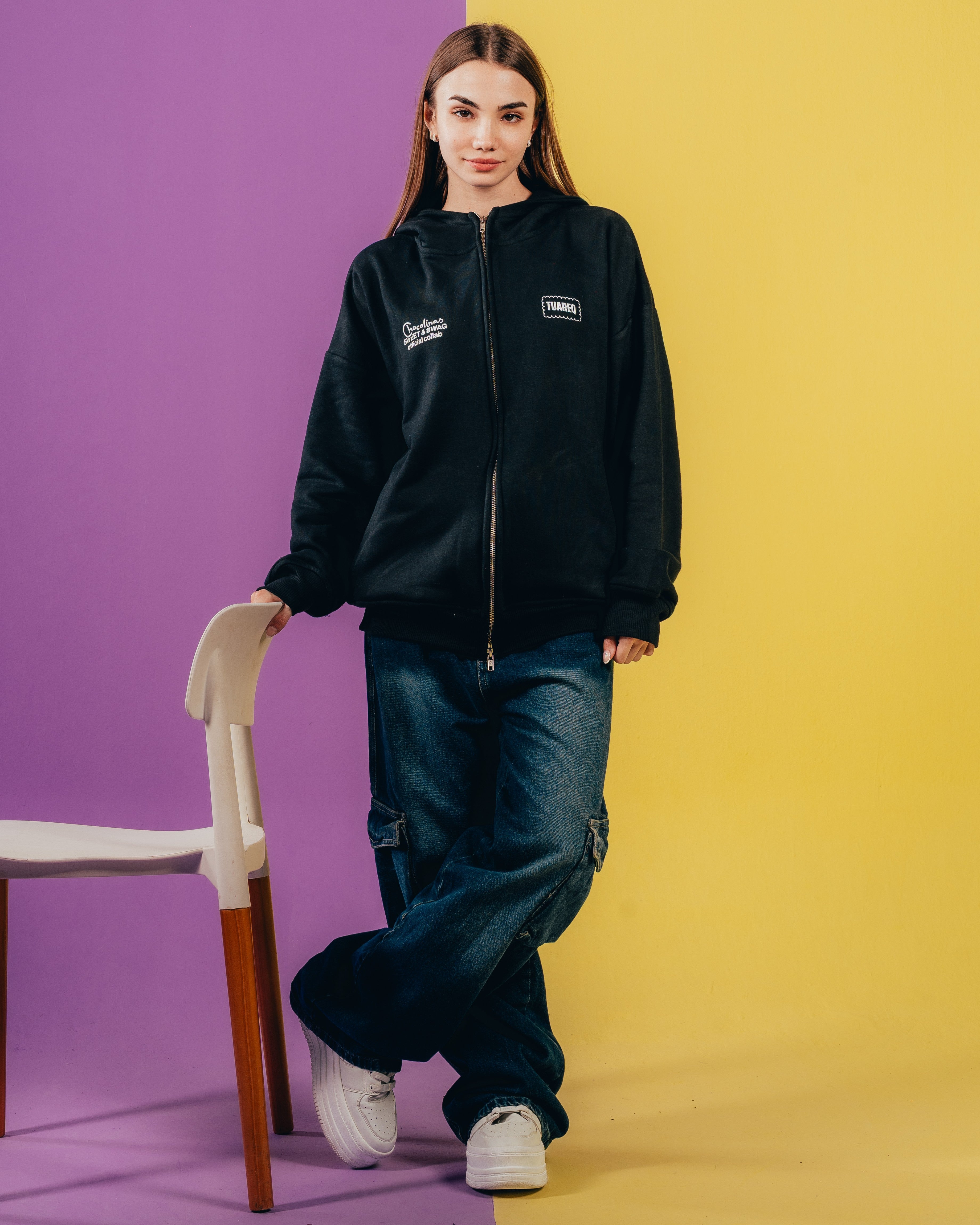 CAMPERA DOBLE CIERRE [ CHOCOLINAS ] BLACK