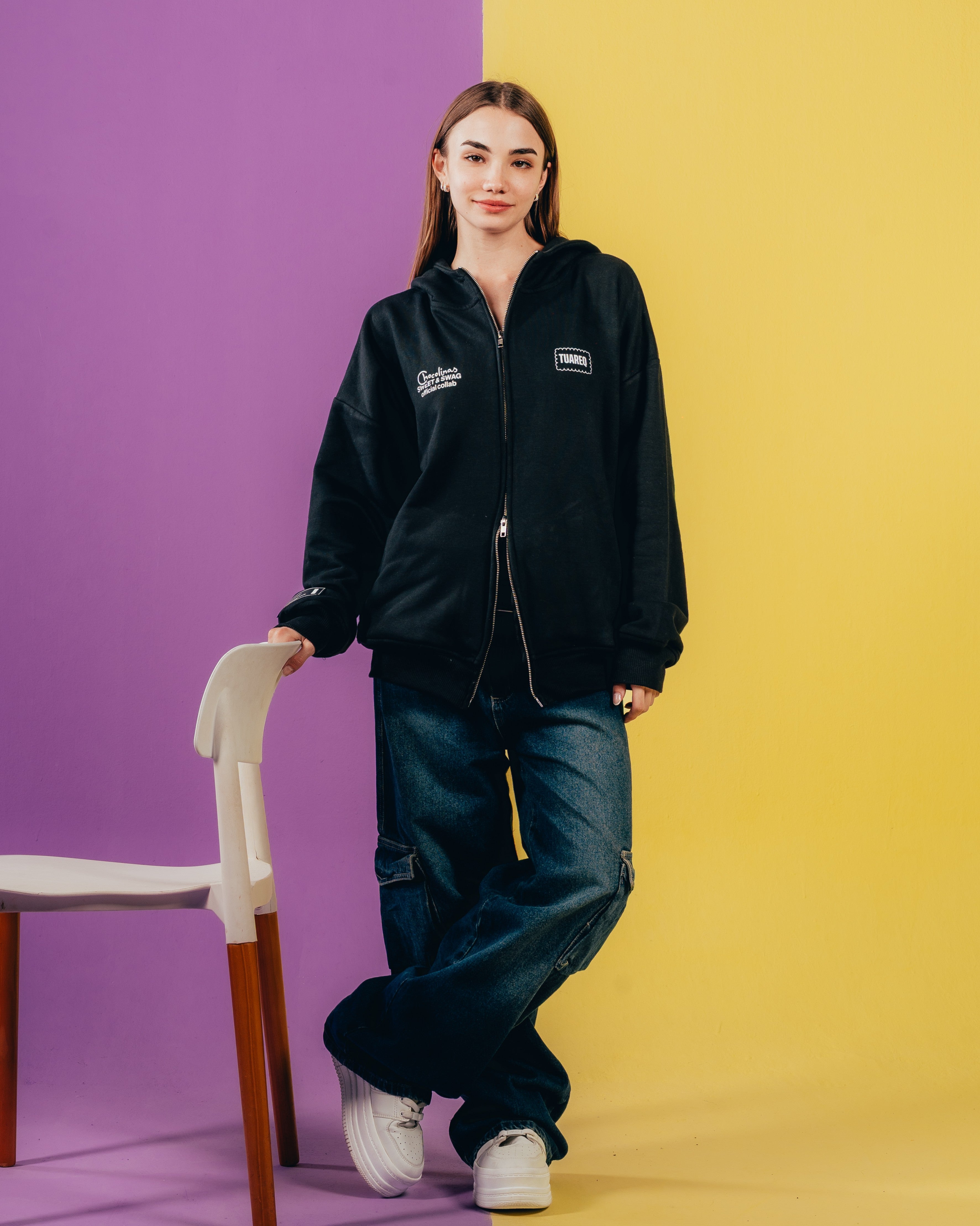 CAMPERA DOBLE CIERRE [ CHOCOLINAS ] BLACK