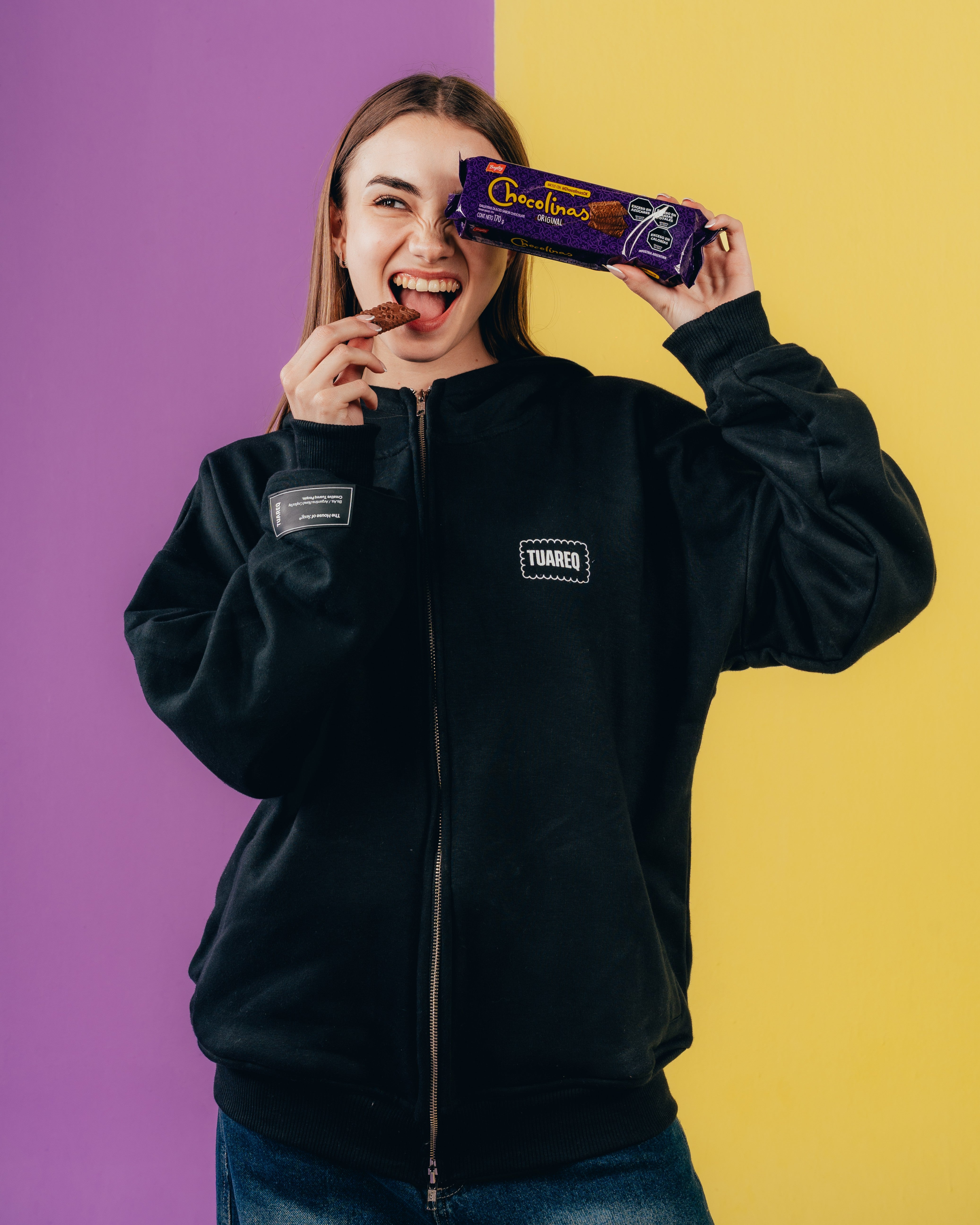 CAMPERA DOBLE CIERRE [ CHOCOLINAS ] BLACK