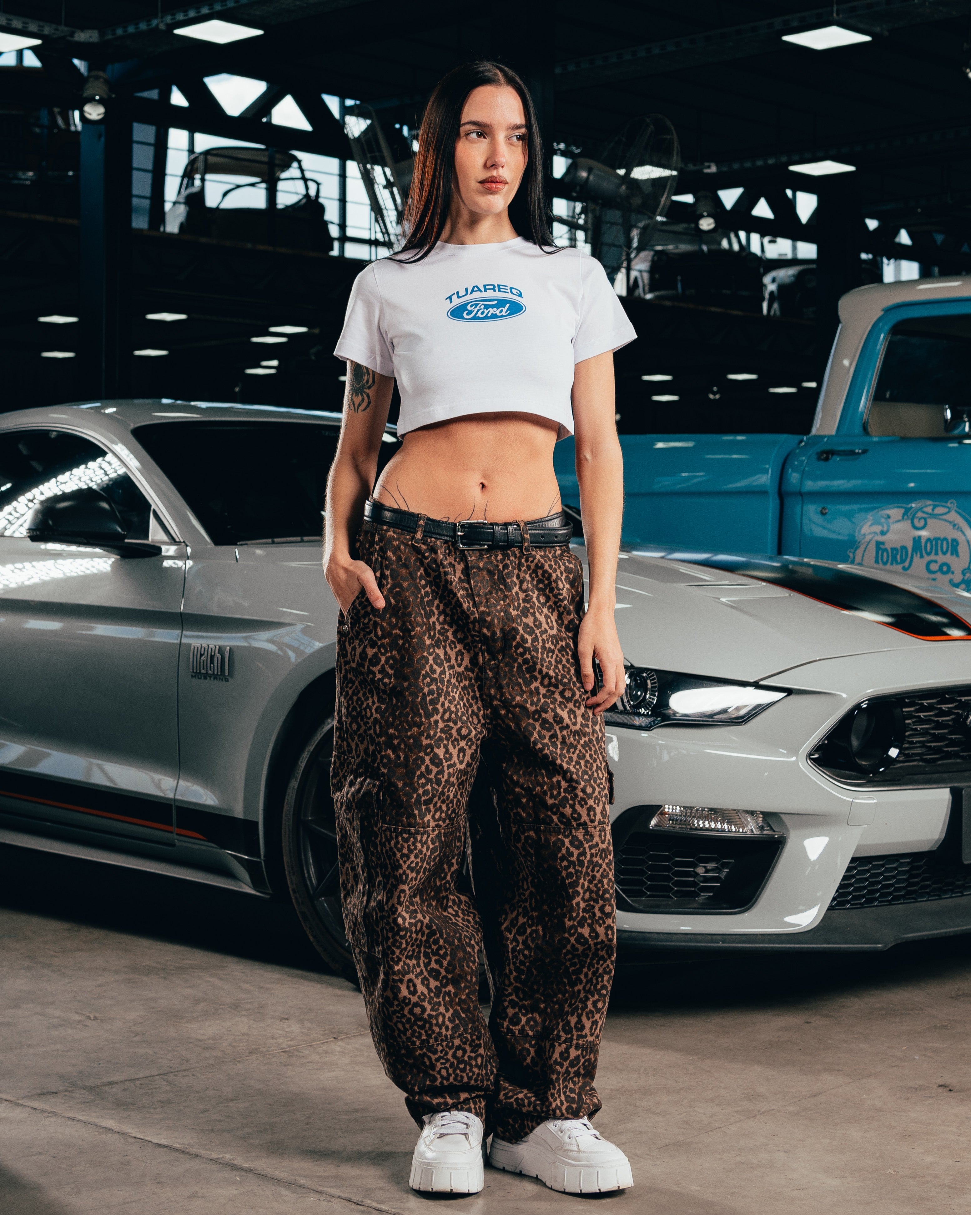 CROP TOP [ FORD ] LOGO WHITE