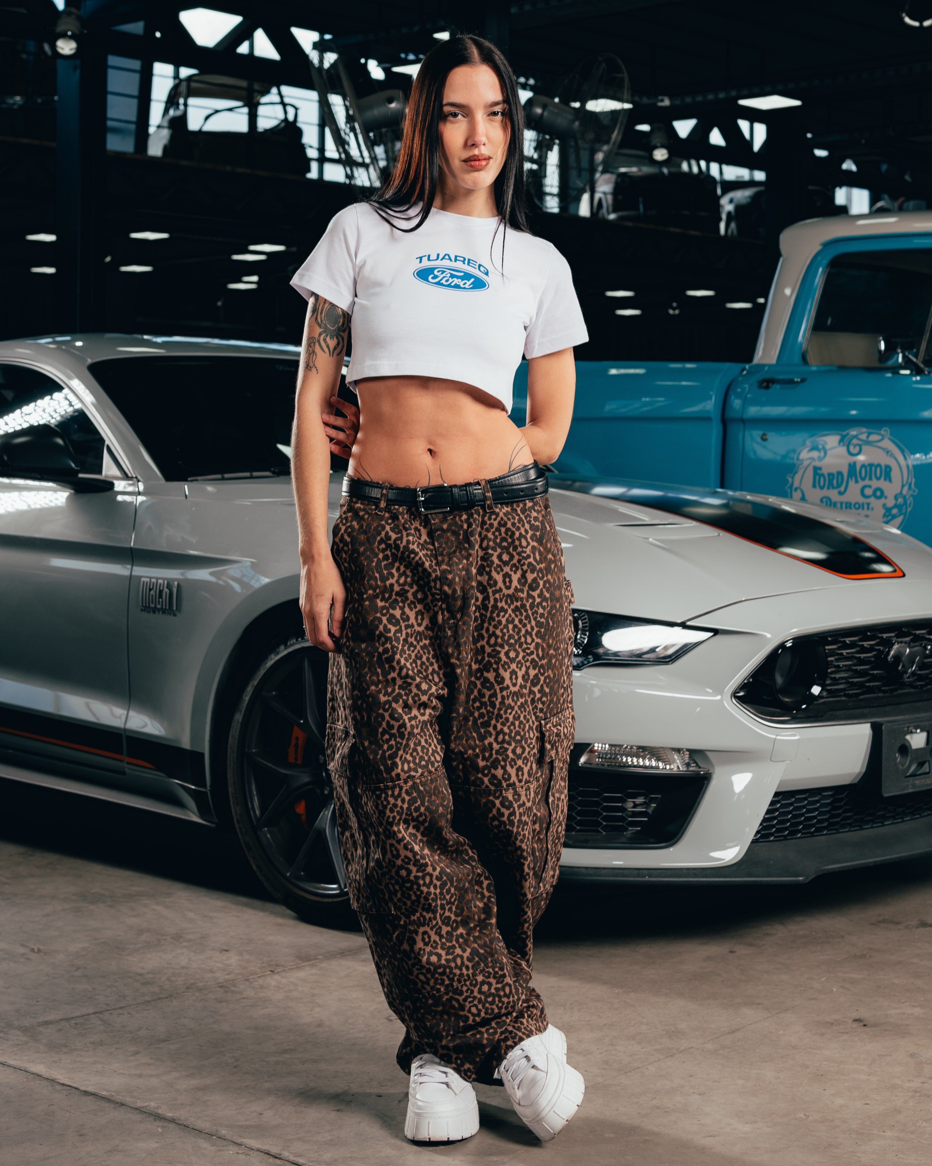 CROP TOP [ FORD ] LOGO WHITE