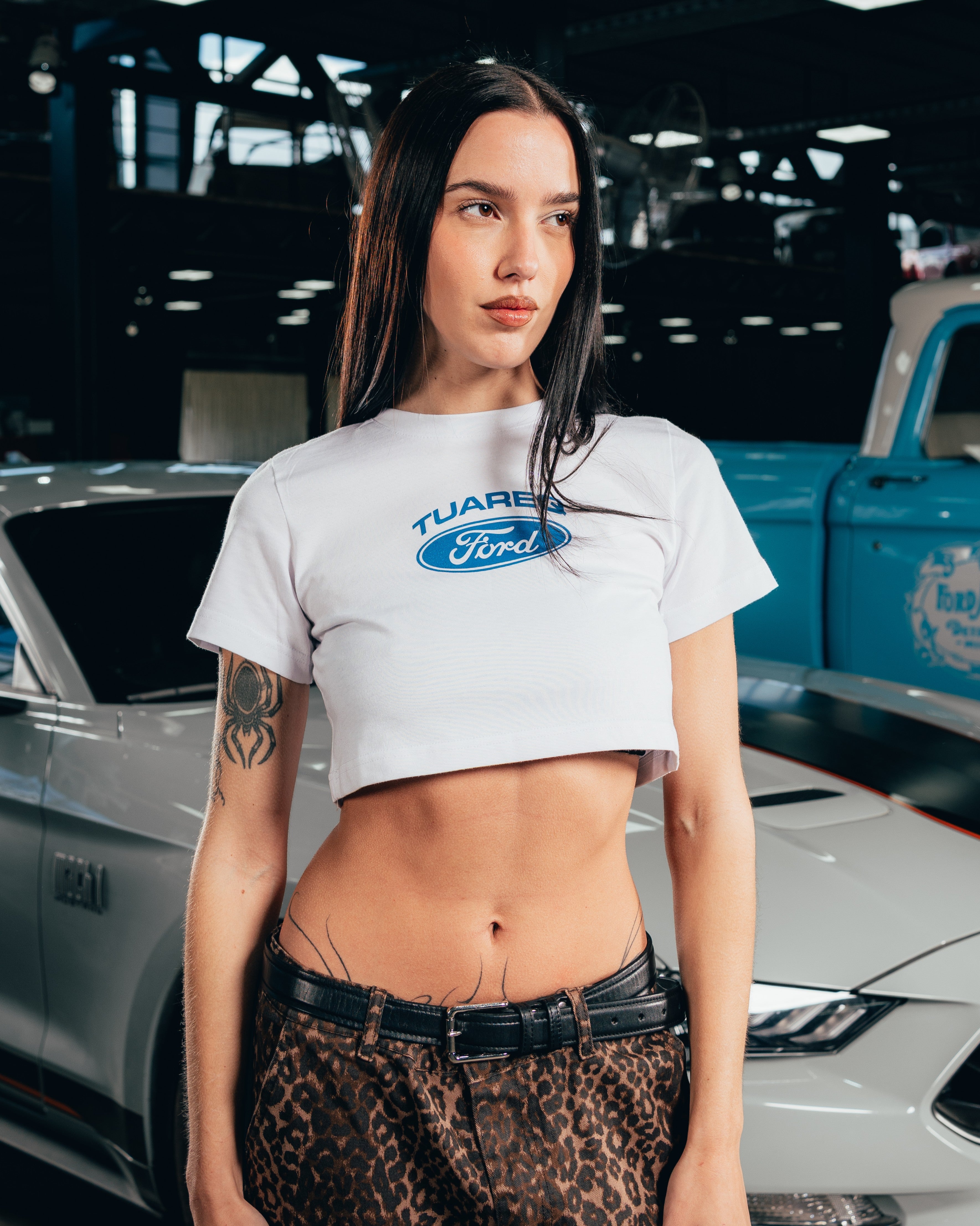 CROP TOP [ FORD ] LOGO WHITE