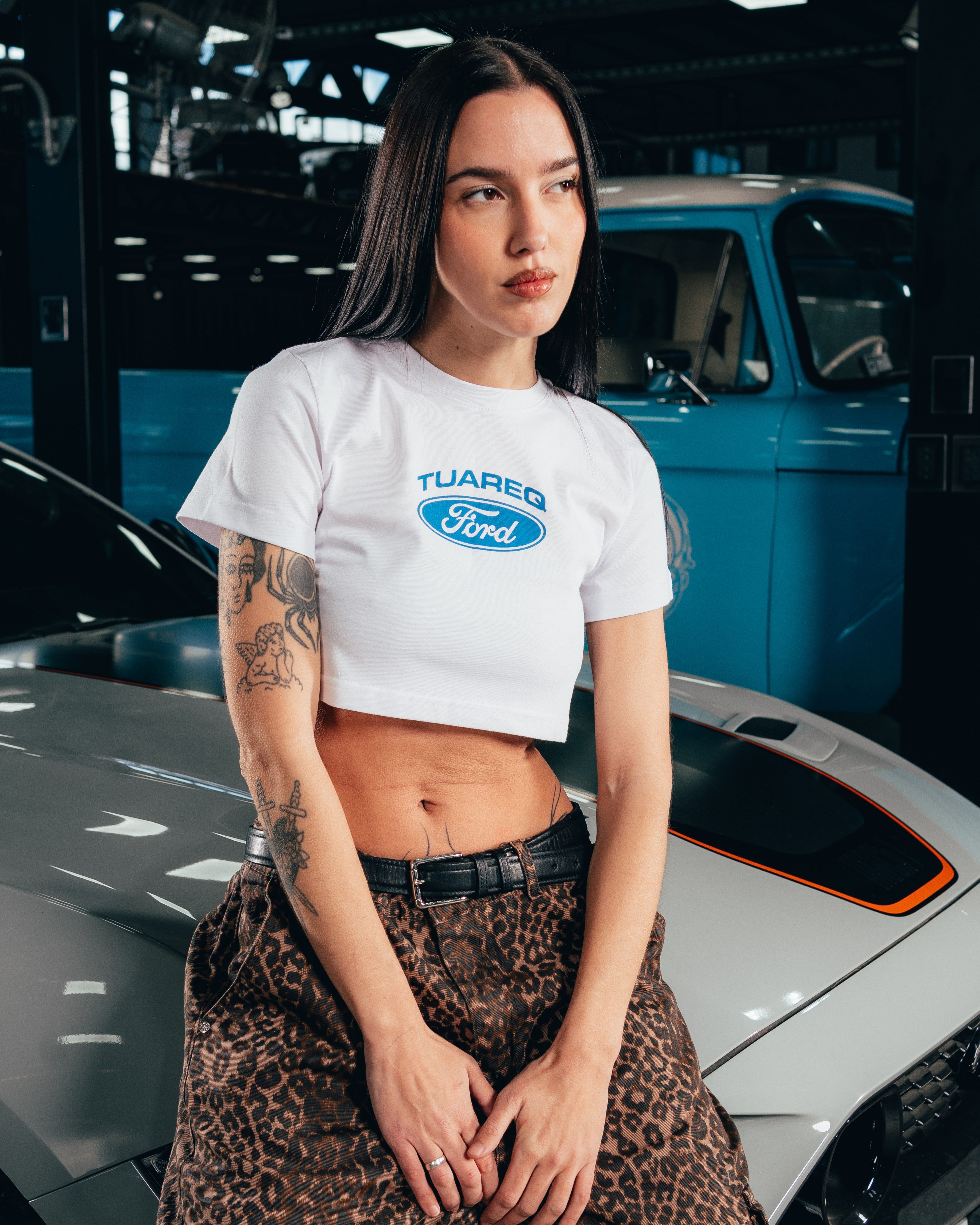 CROP TOP [ FORD ] LOGO WHITE
