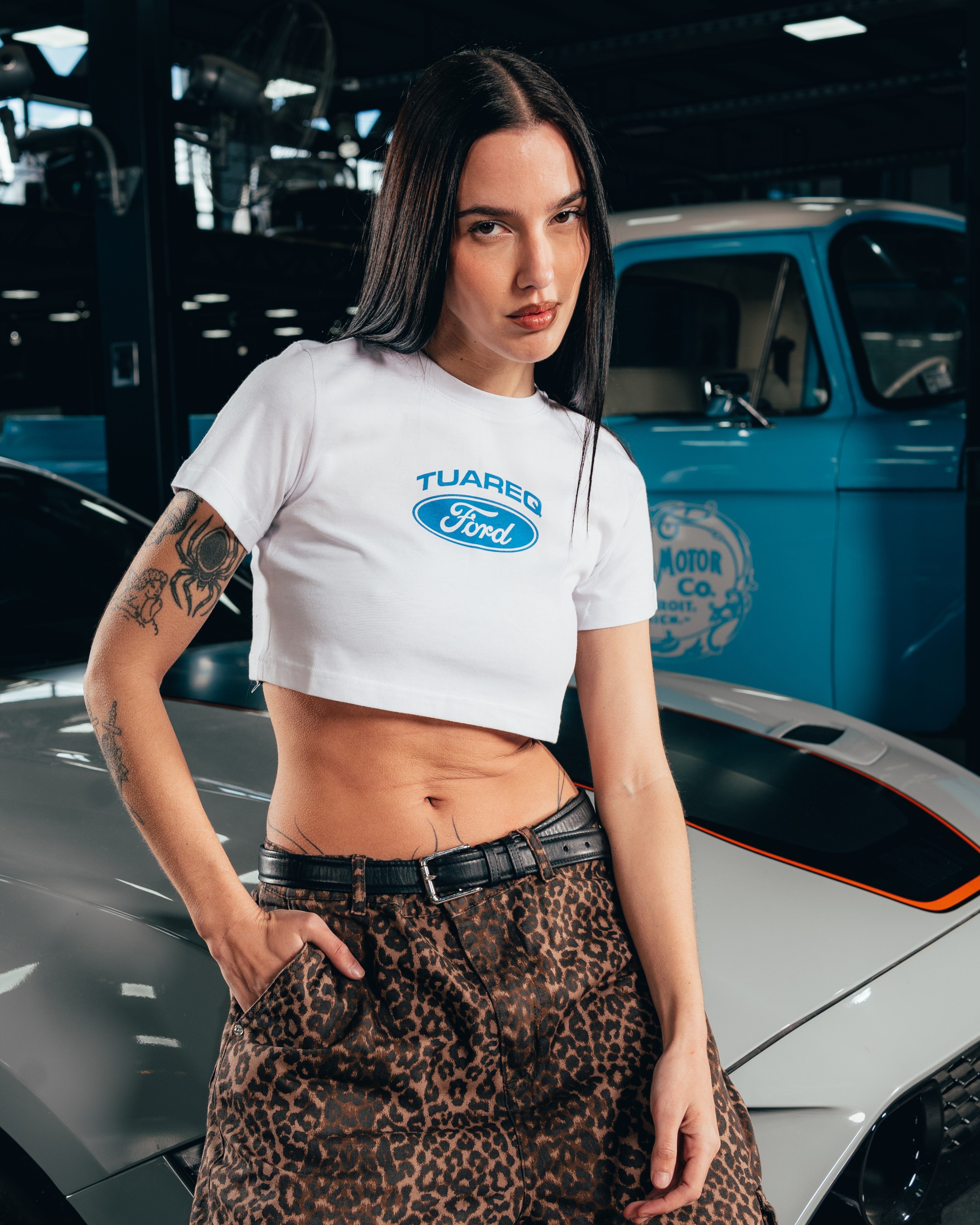 CROP TOP [ FORD ] LOGO WHITE