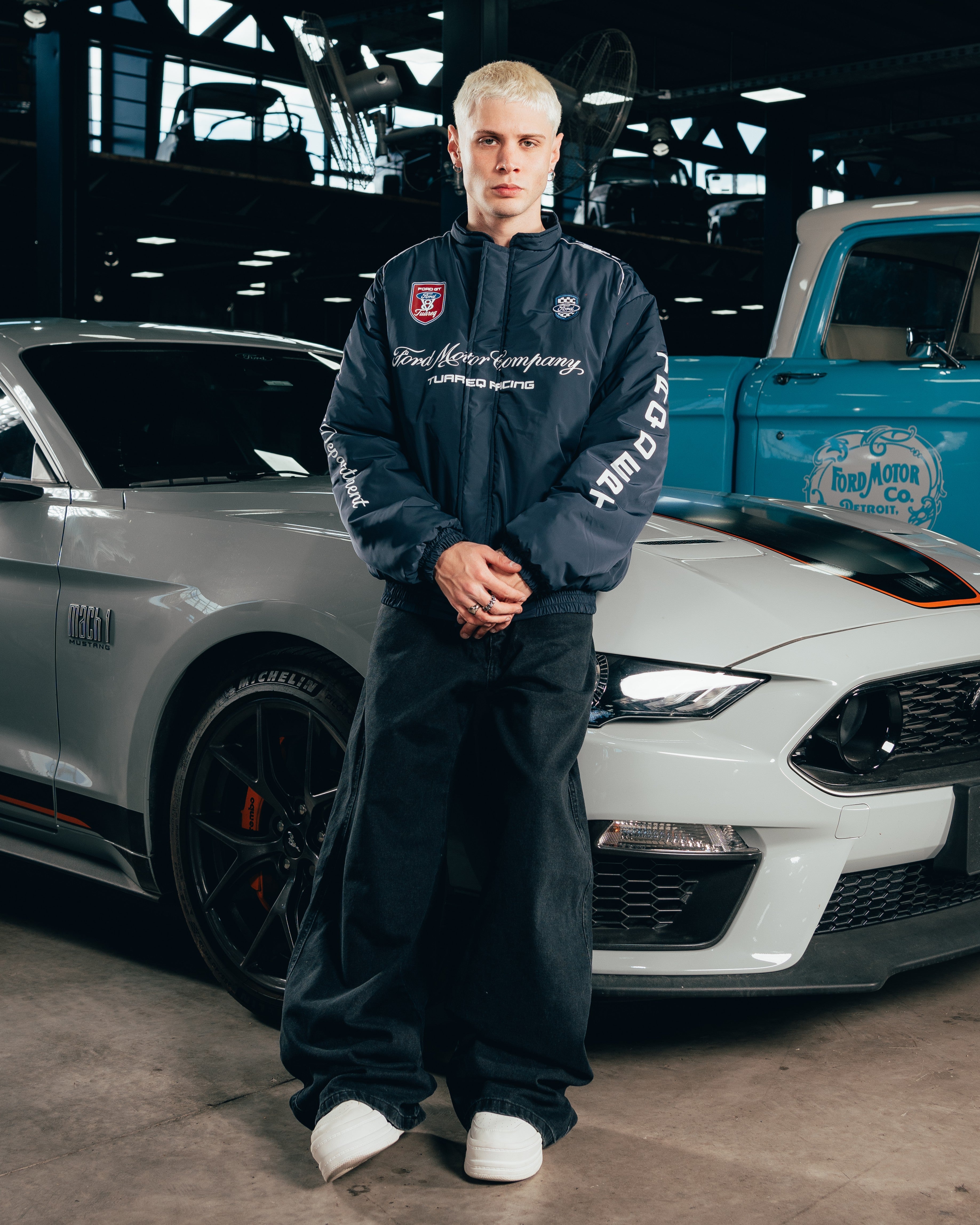 CAMPERA PUFFER [ FORD ] NASCAR BLUE