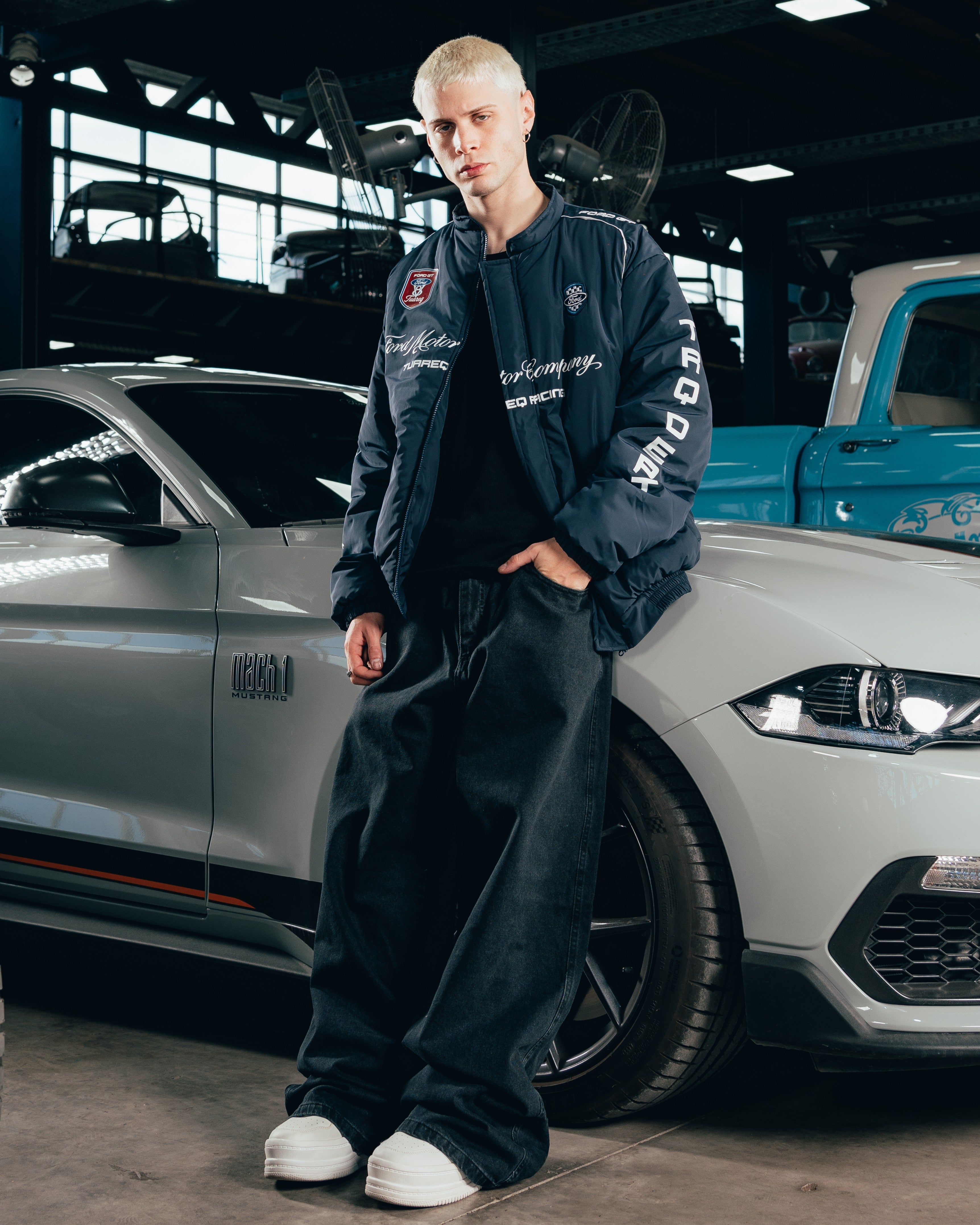 CAMPERA PUFFER [ FORD ] NASCAR BLUE