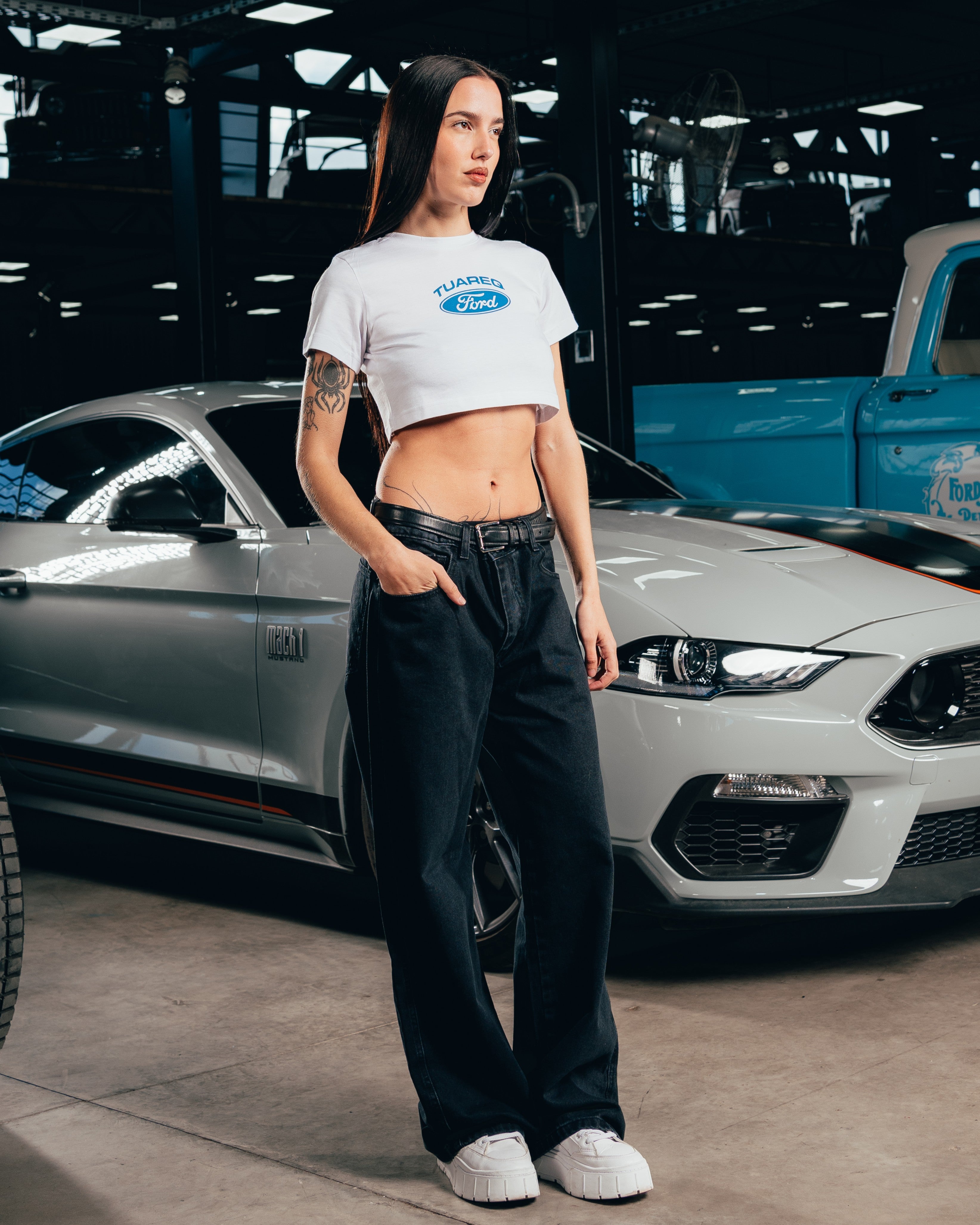 CROP TOP [ FORD ] LOGO WHITE