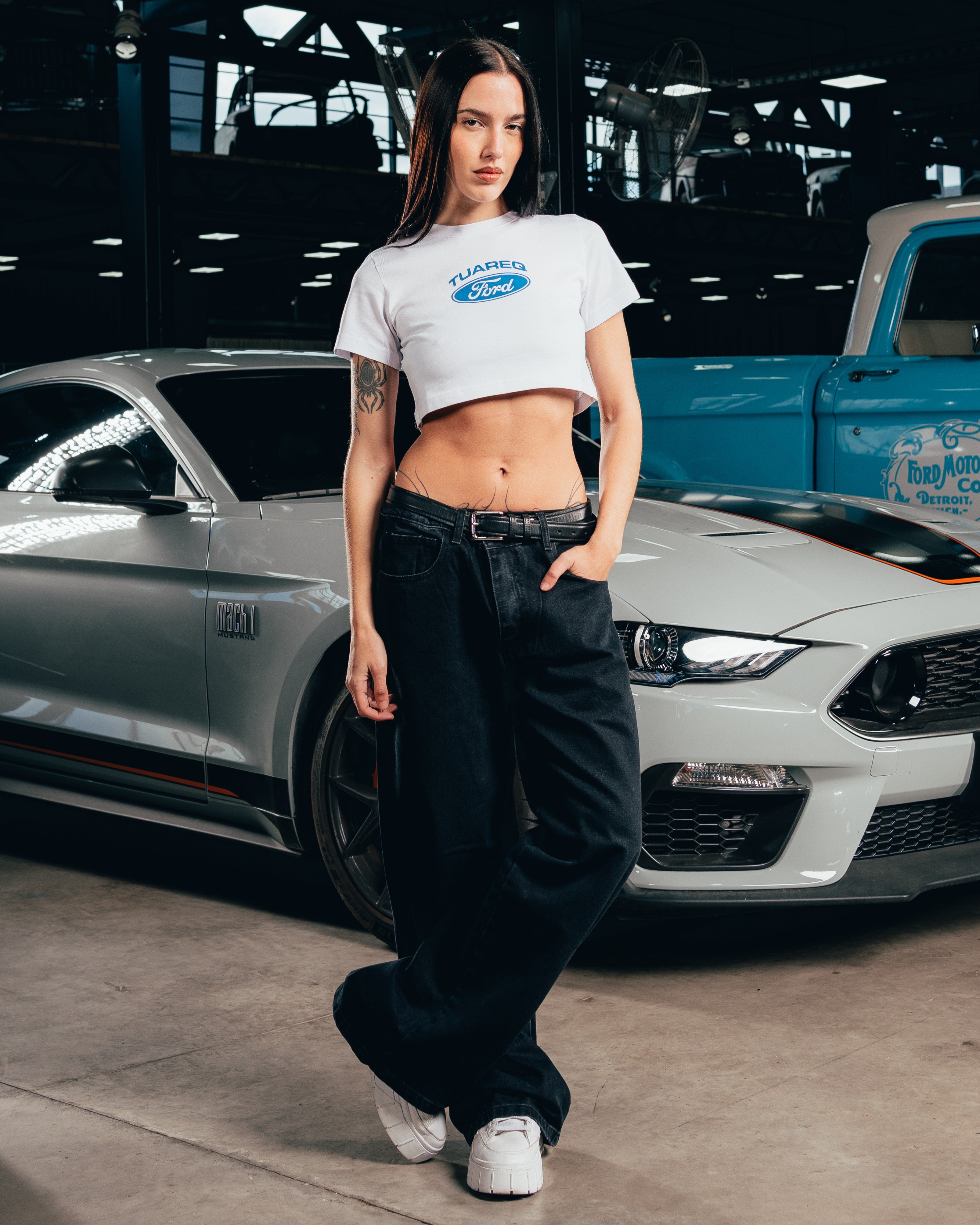 CROP TOP [ FORD ] LOGO WHITE
