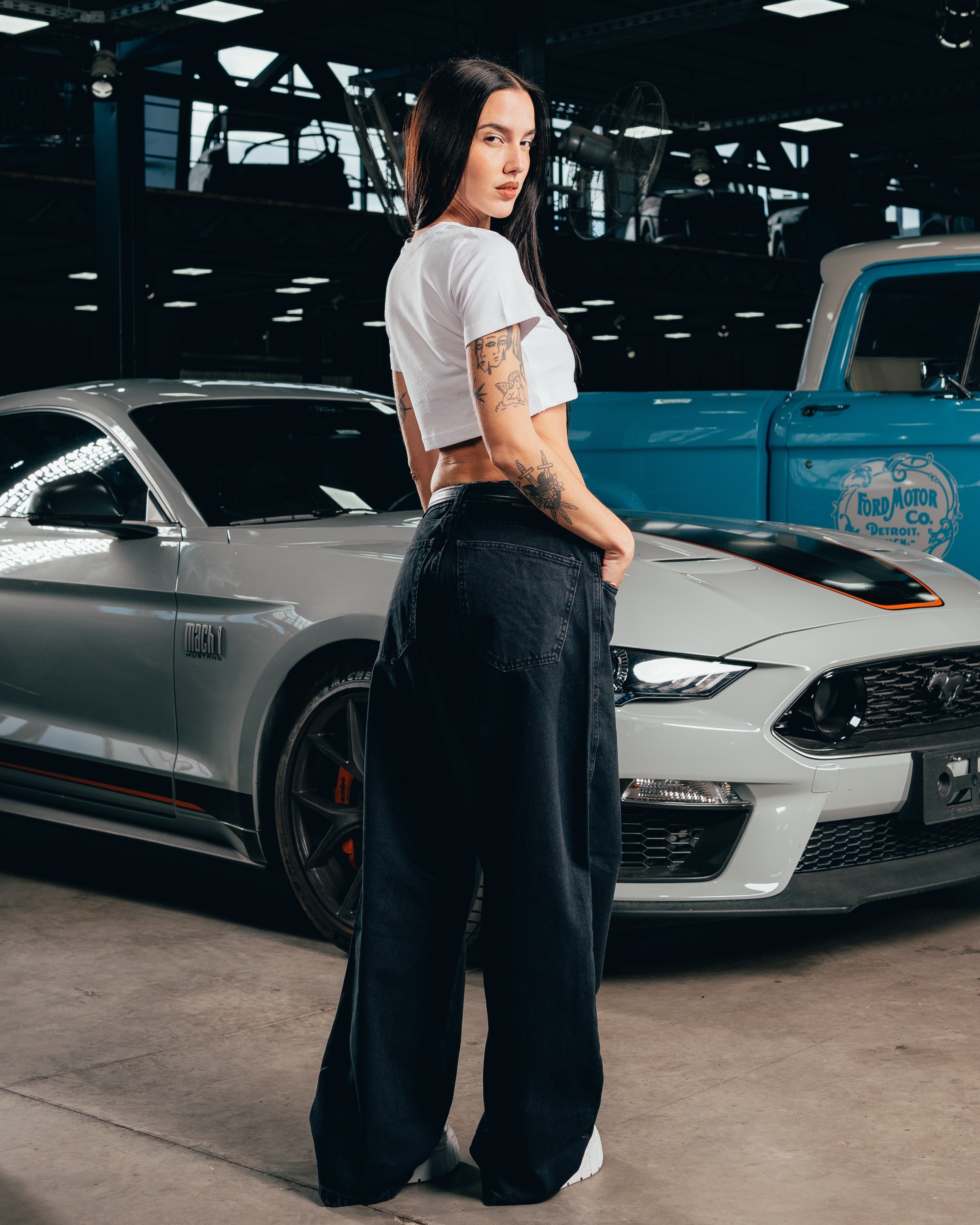 CROP TOP [ FORD ] LOGO WHITE