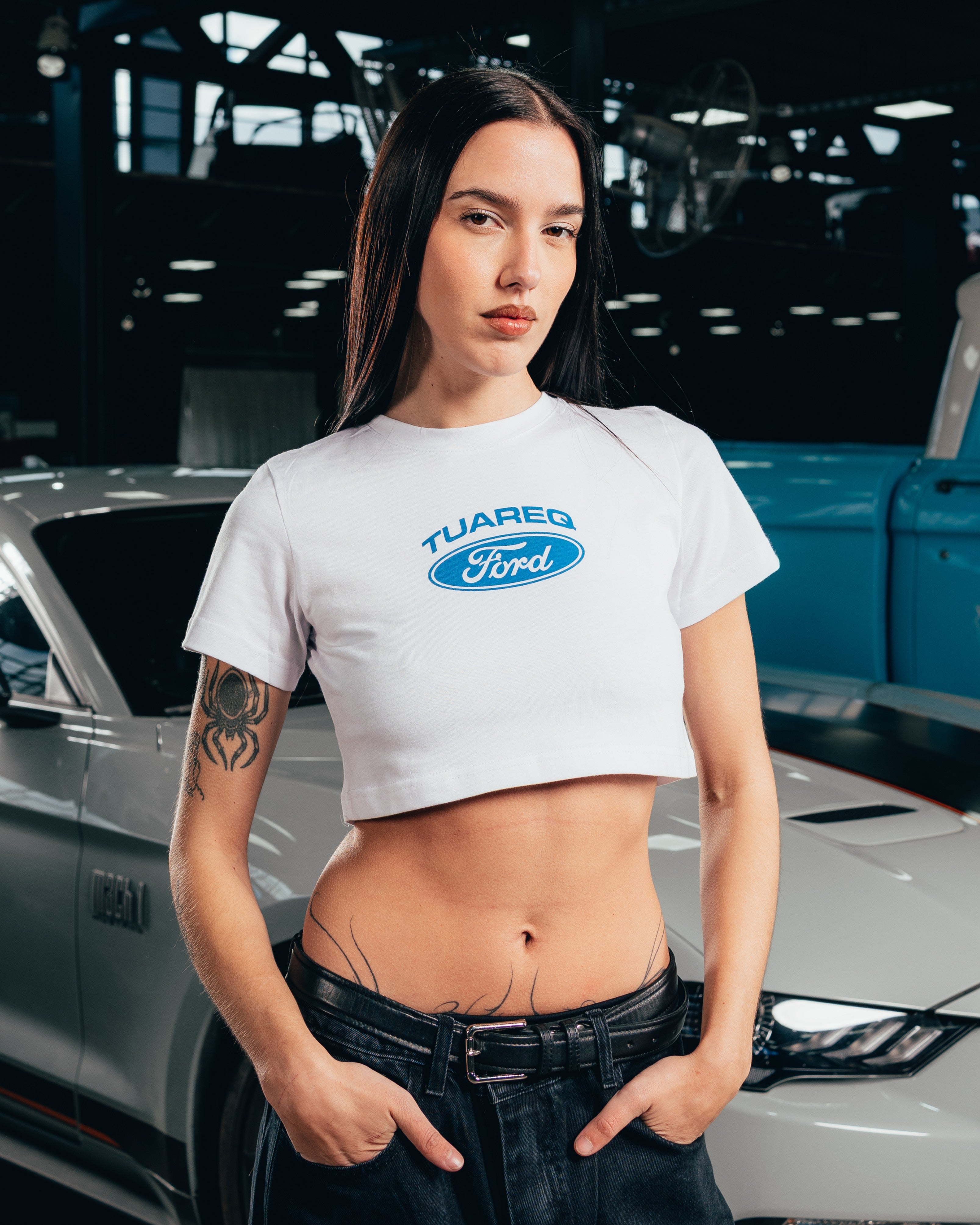 CROP TOP [ FORD ] LOGO WHITE