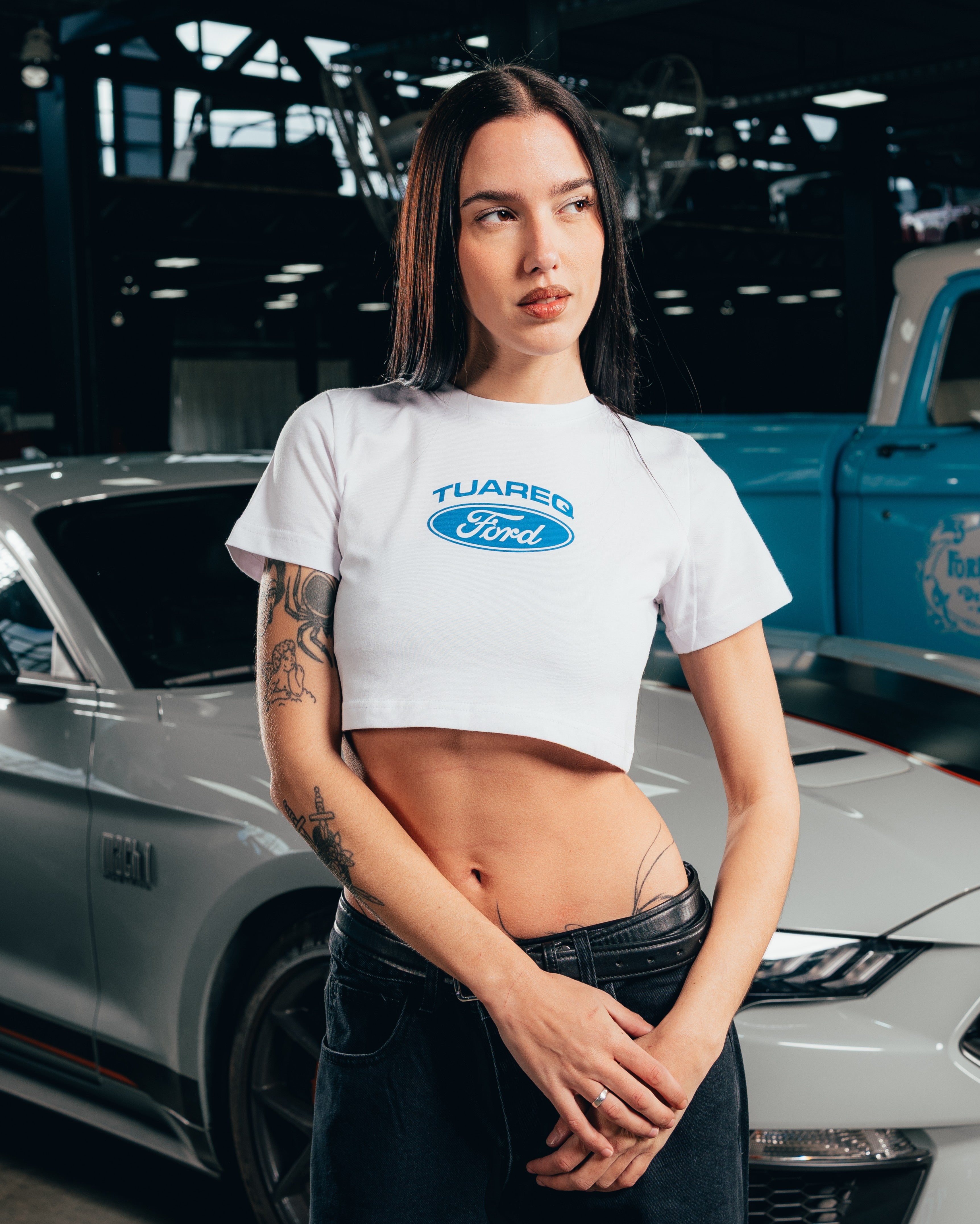CROP TOP [ FORD ] LOGO WHITE