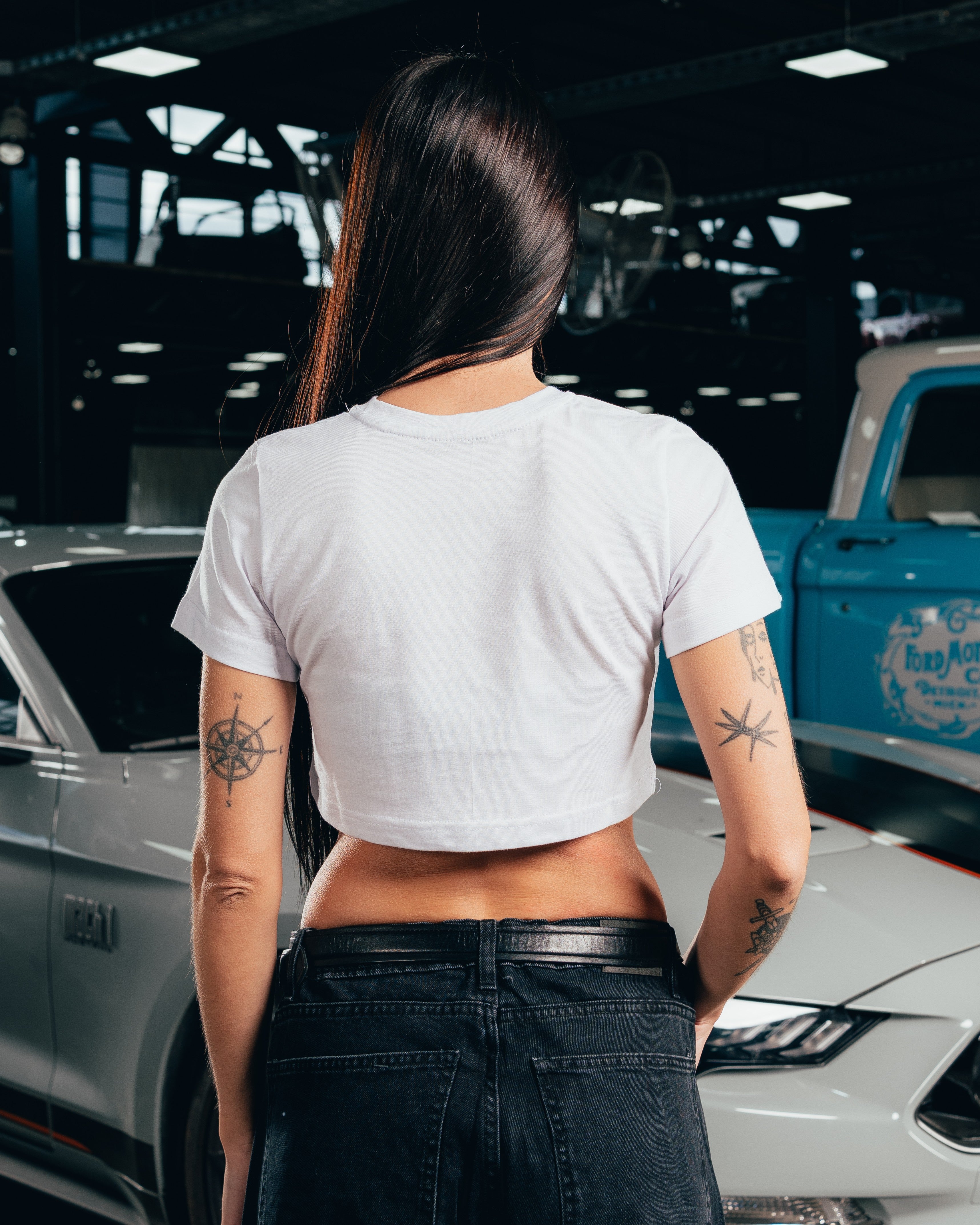 CROP TOP [ FORD ] LOGO WHITE