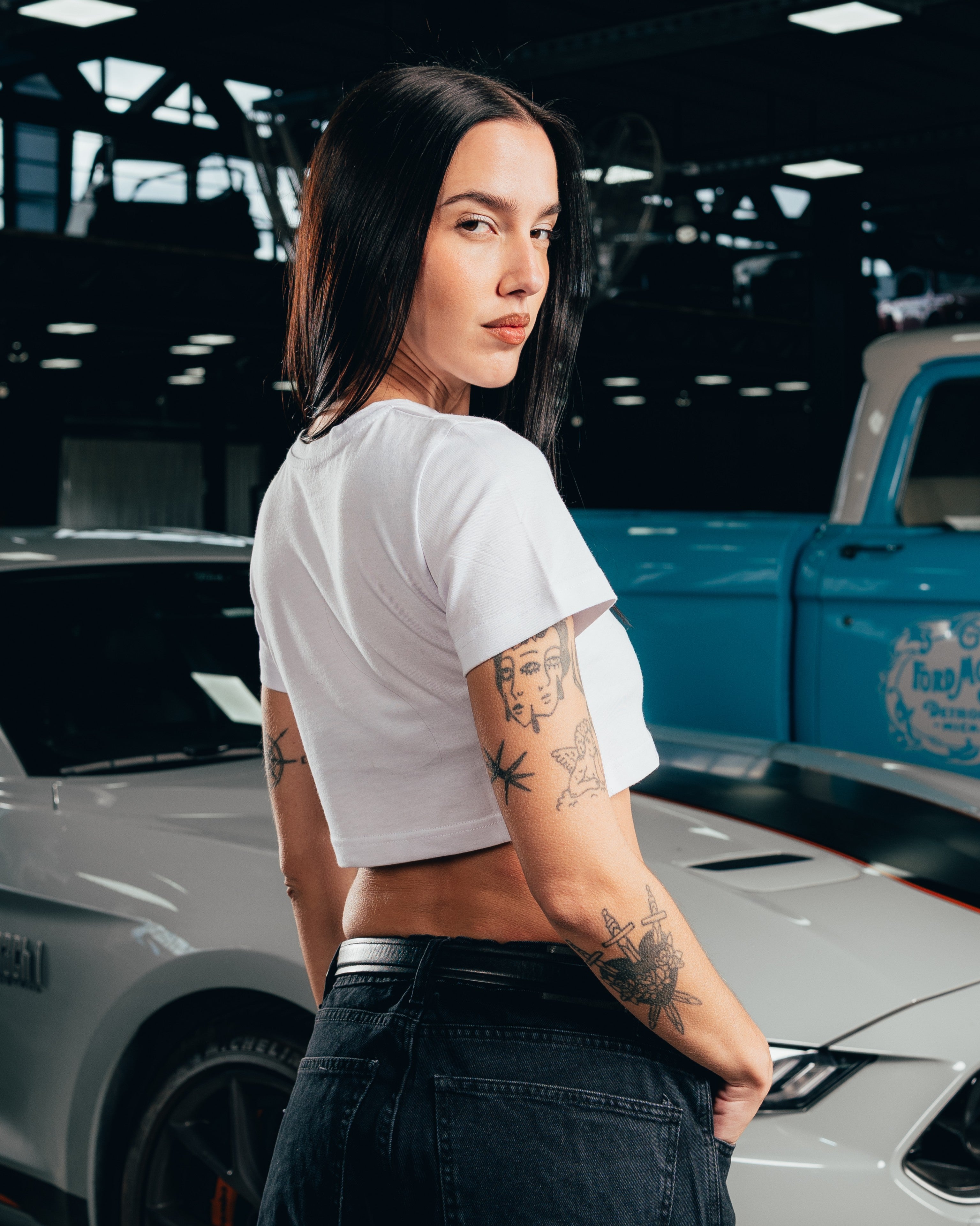 CROP TOP [ FORD ] LOGO WHITE