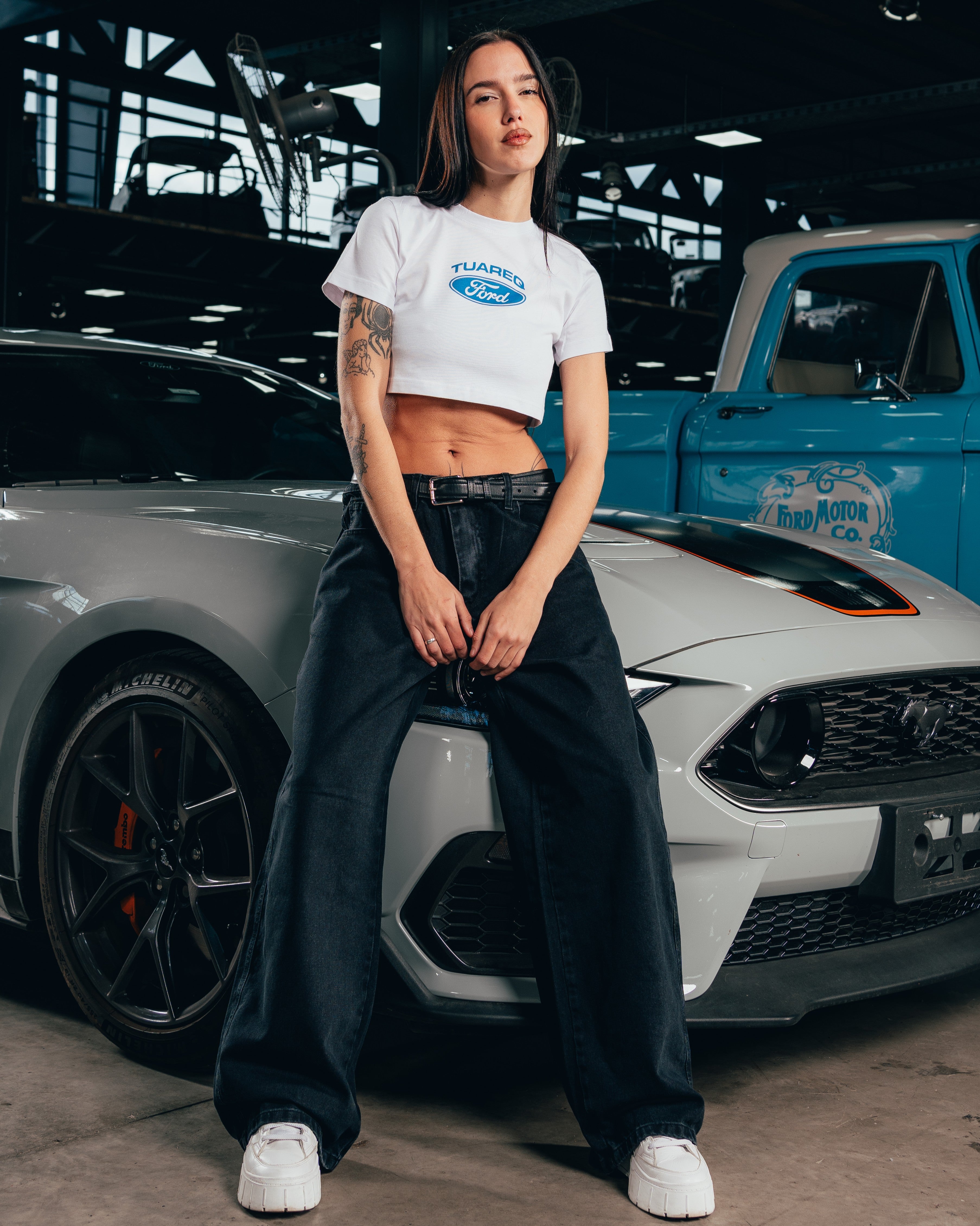CROP TOP [ FORD ] LOGO WHITE