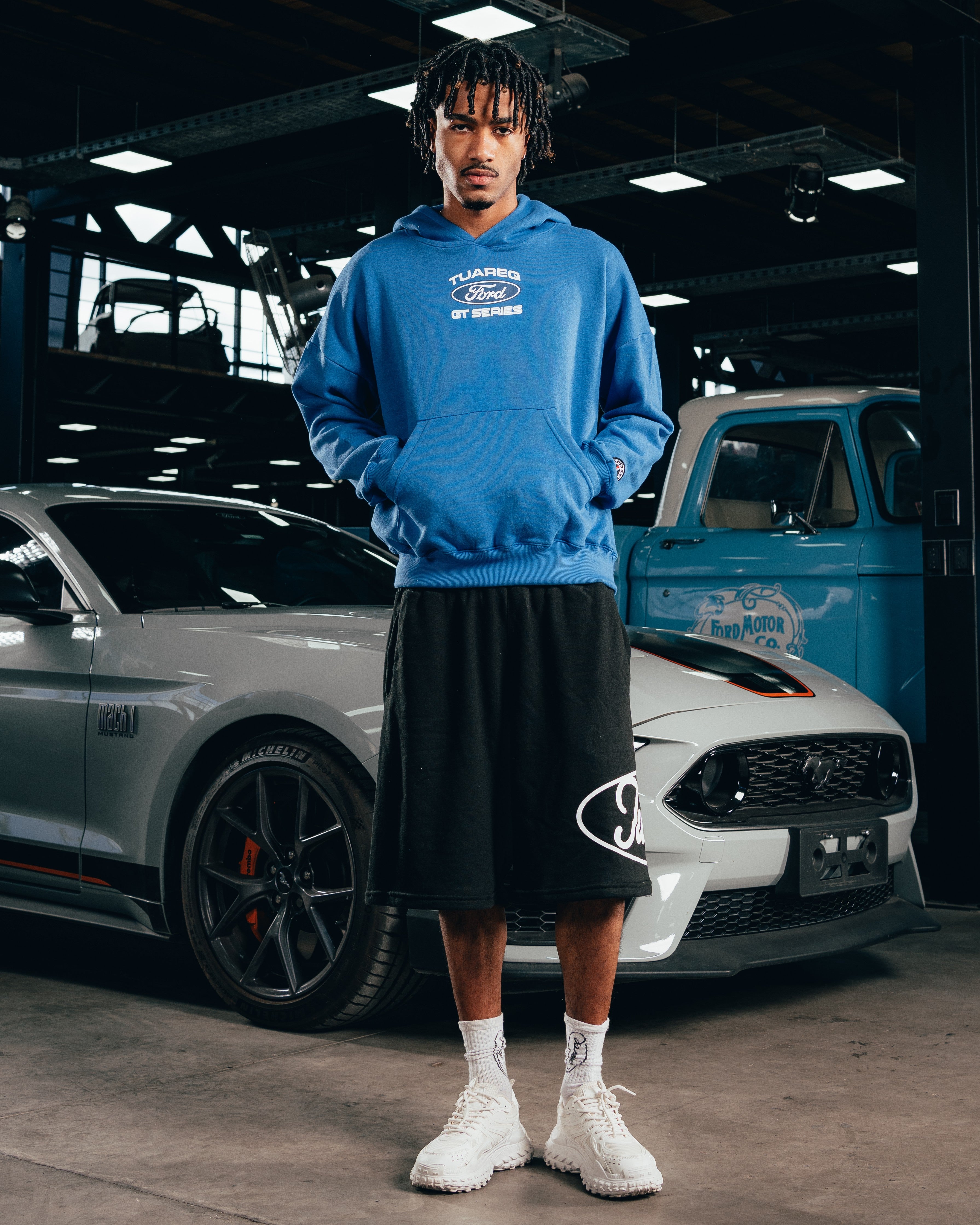HOODIE EXTRAHEAVY [ FORD ] LOGO BLUE