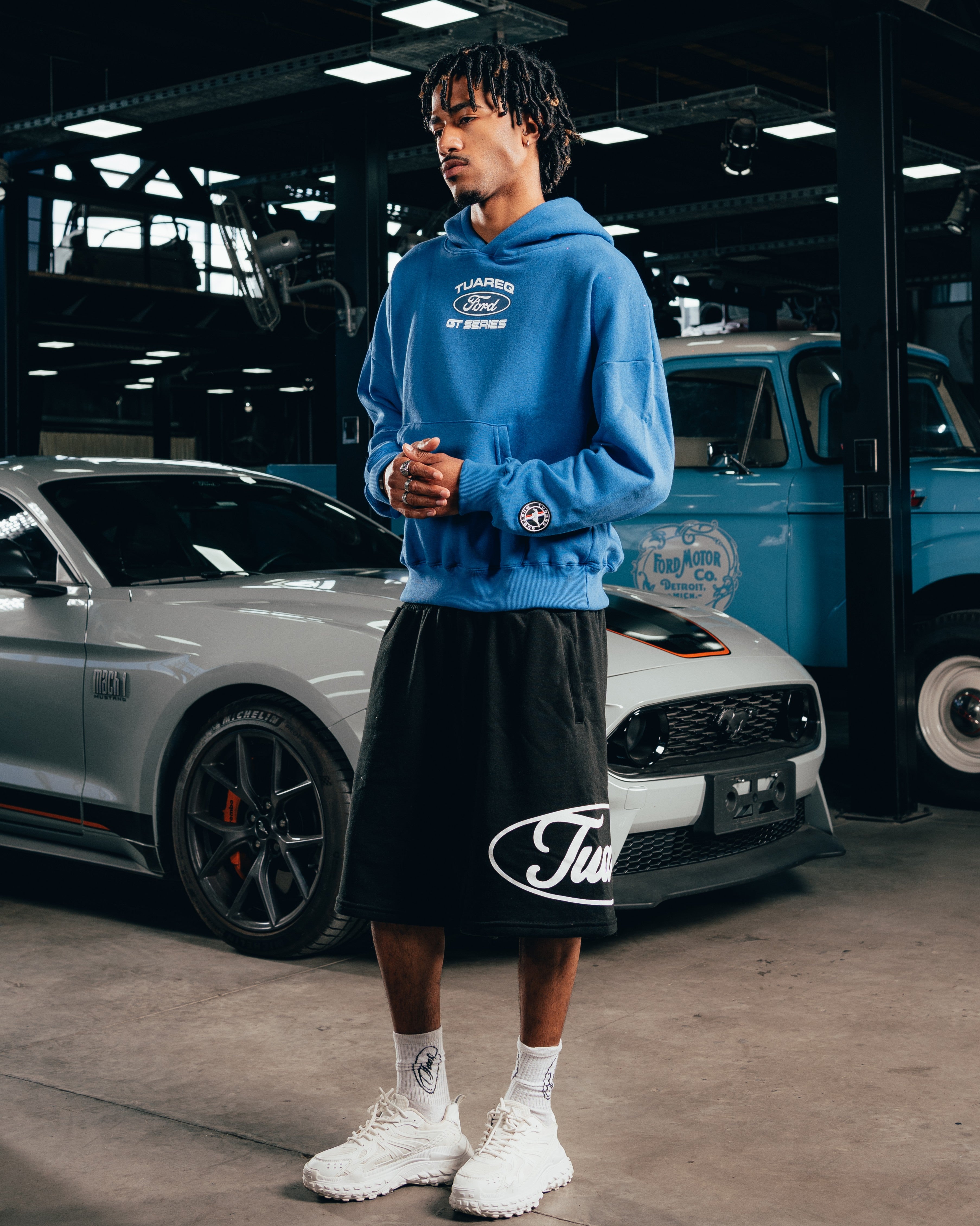 HOODIE EXTRAHEAVY [ FORD ] LOGO BLUE