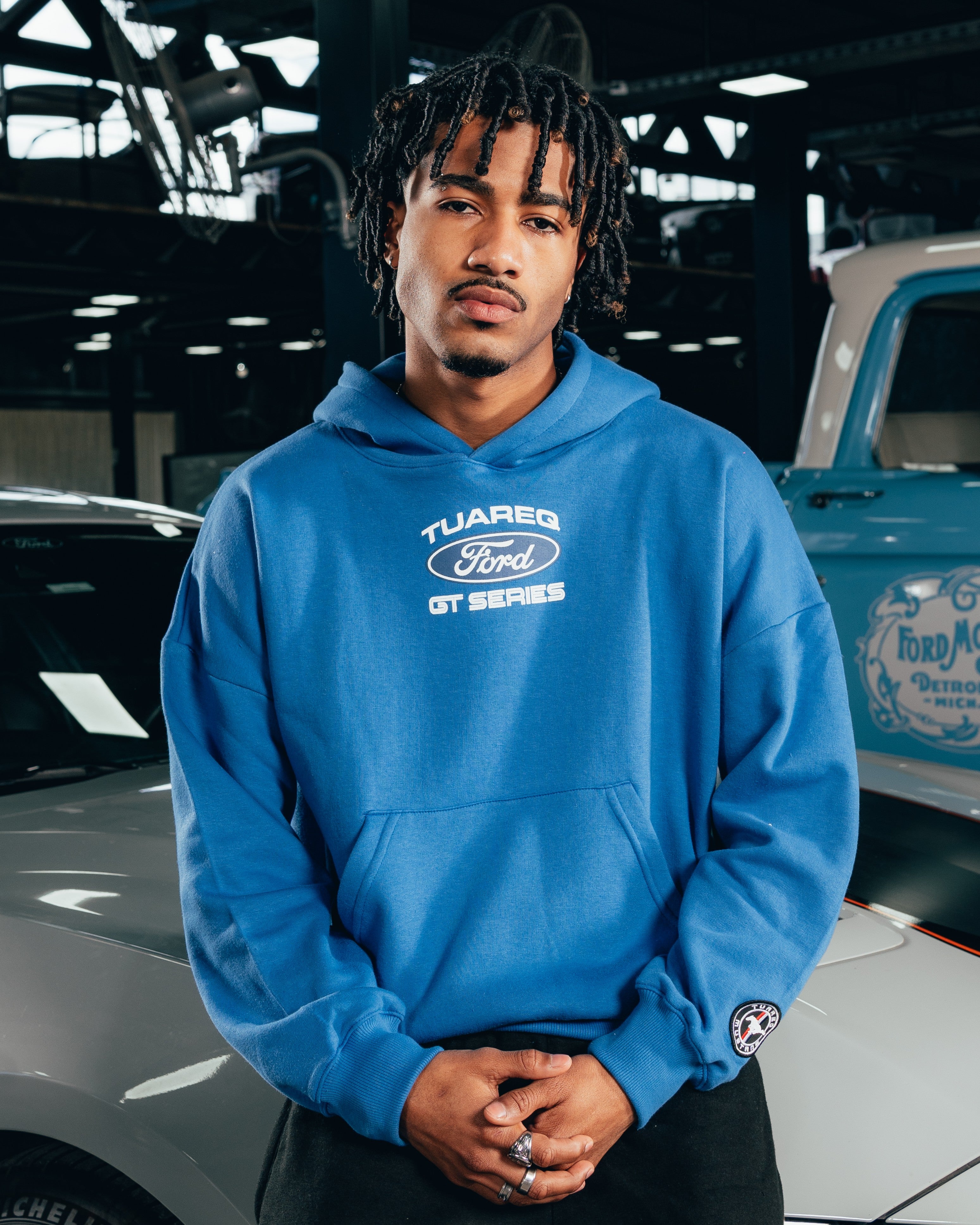 HOODIE EXTRAHEAVY [ FORD ] LOGO BLUE