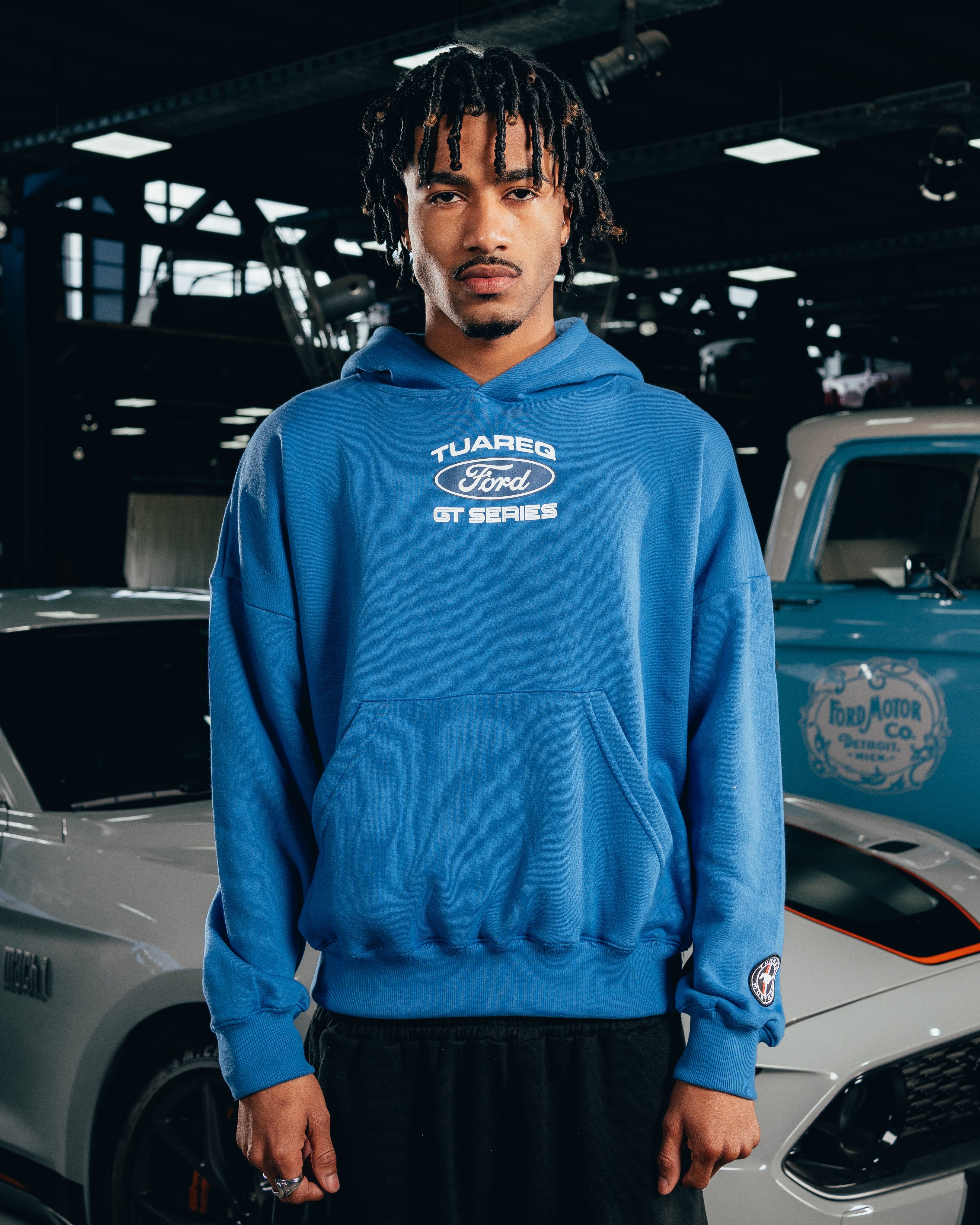 HOODIE EXTRAHEAVY [ FORD ] LOGO BLUE