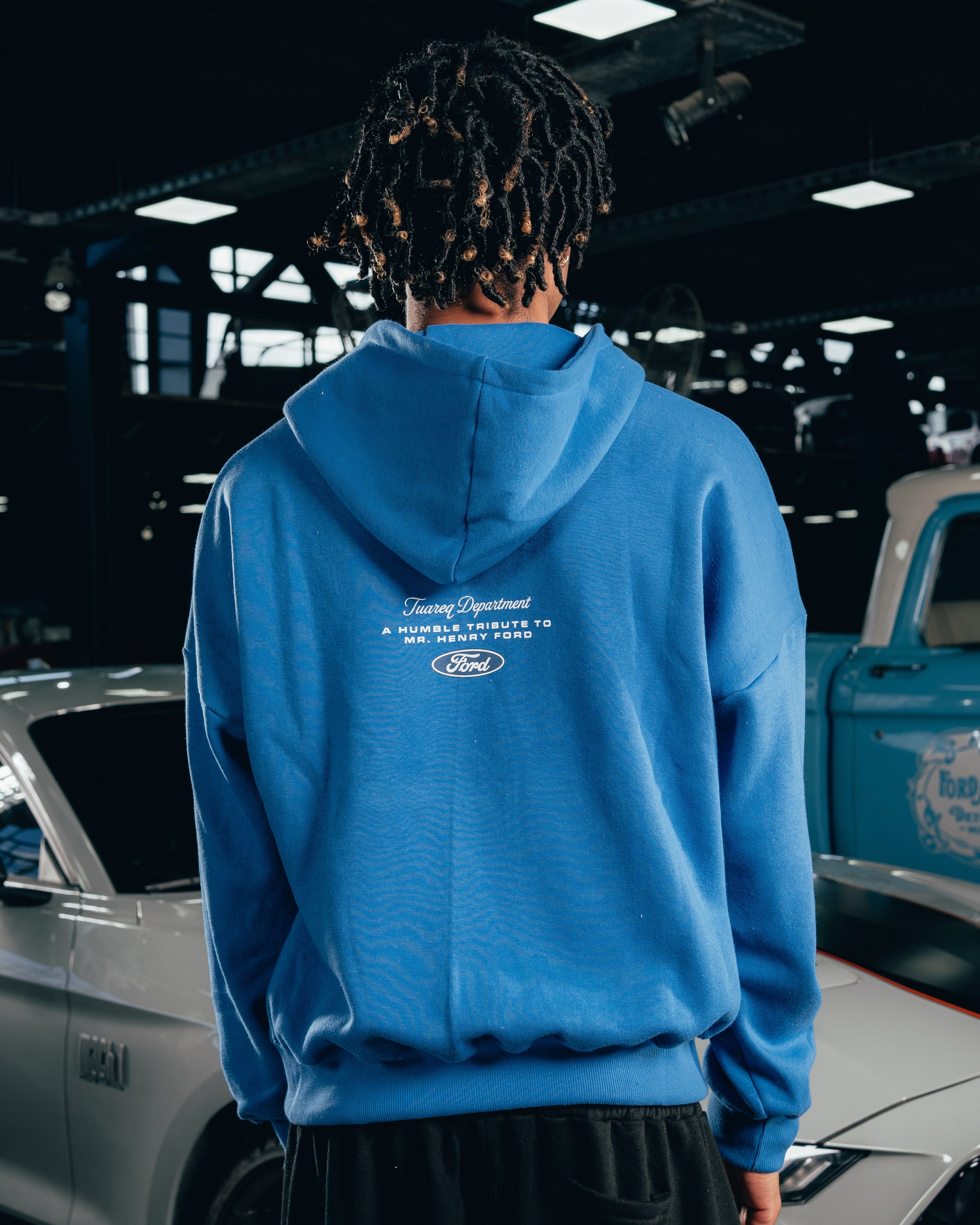 HOODIE EXTRAHEAVY [ FORD ] LOGO BLUE