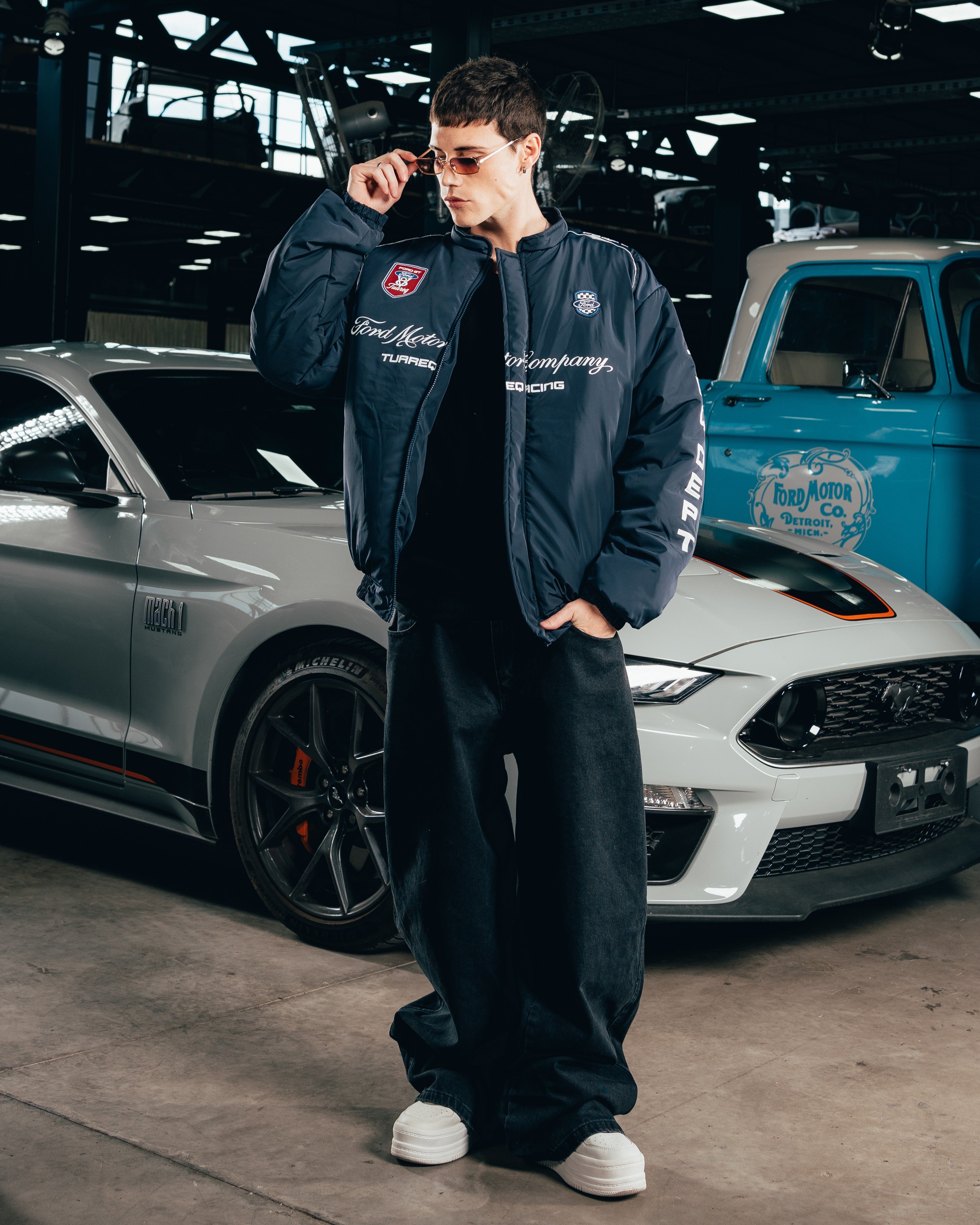 CAMPERA PUFFER [ FORD ] NASCAR BLUE