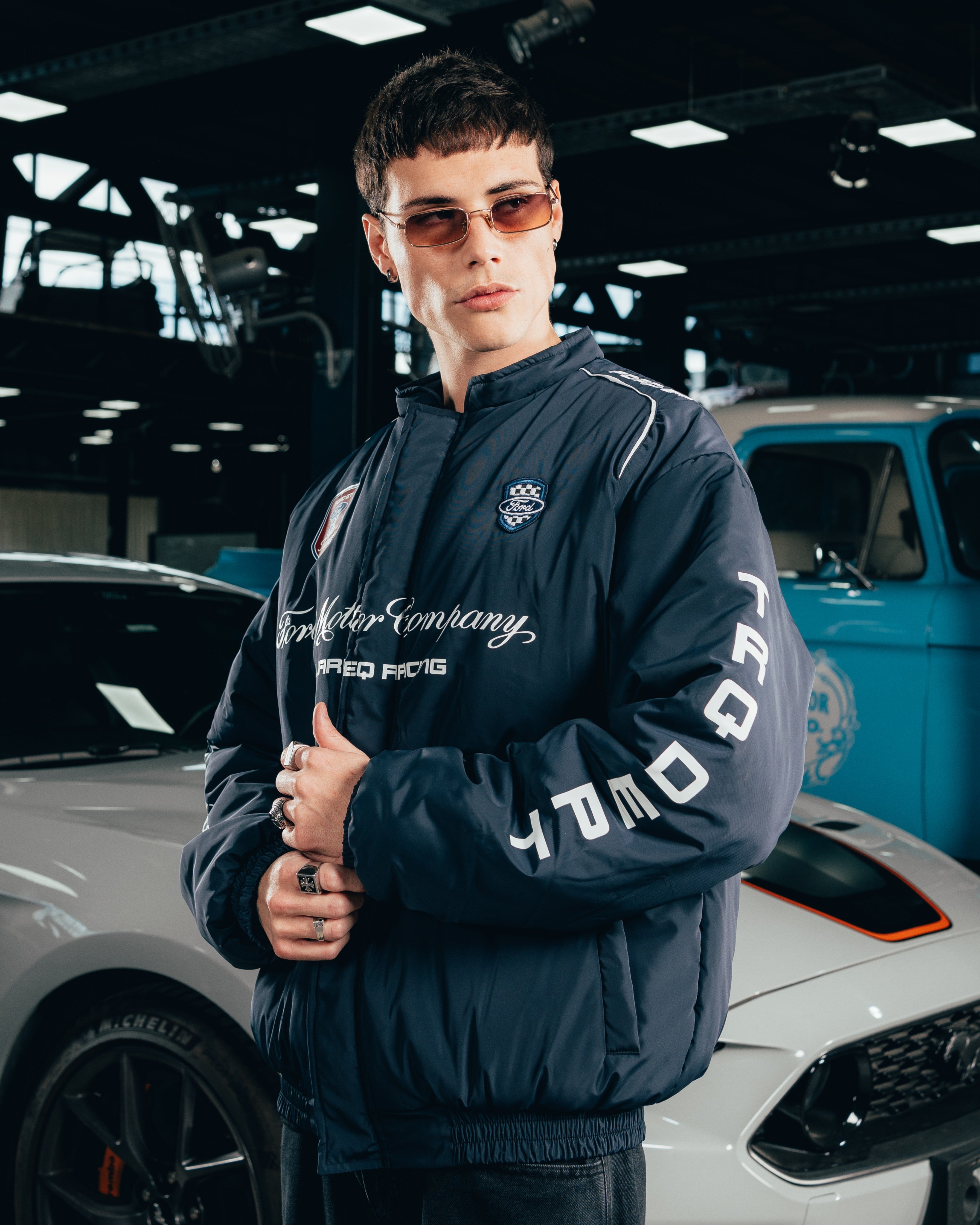 CAMPERA PUFFER [ FORD ] NASCAR BLUE