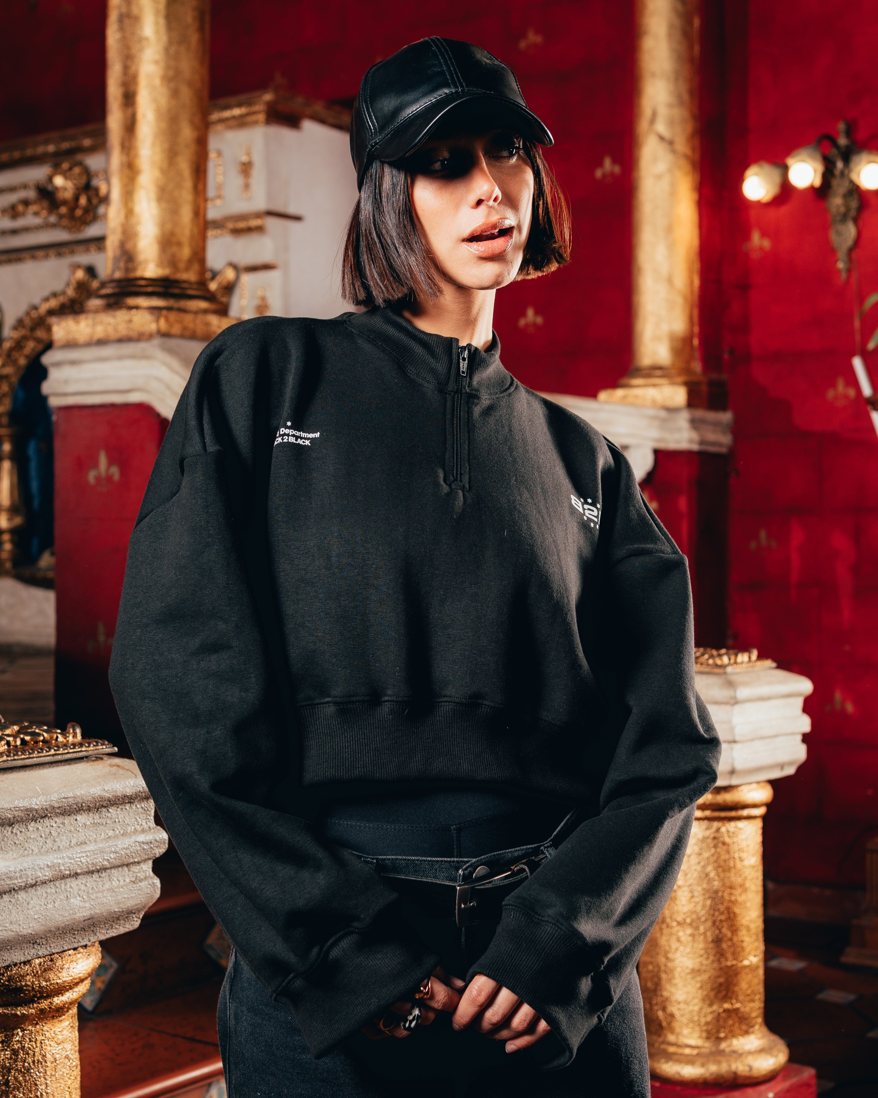 CROP MANGA LARGA [ B2B ] BLACK
