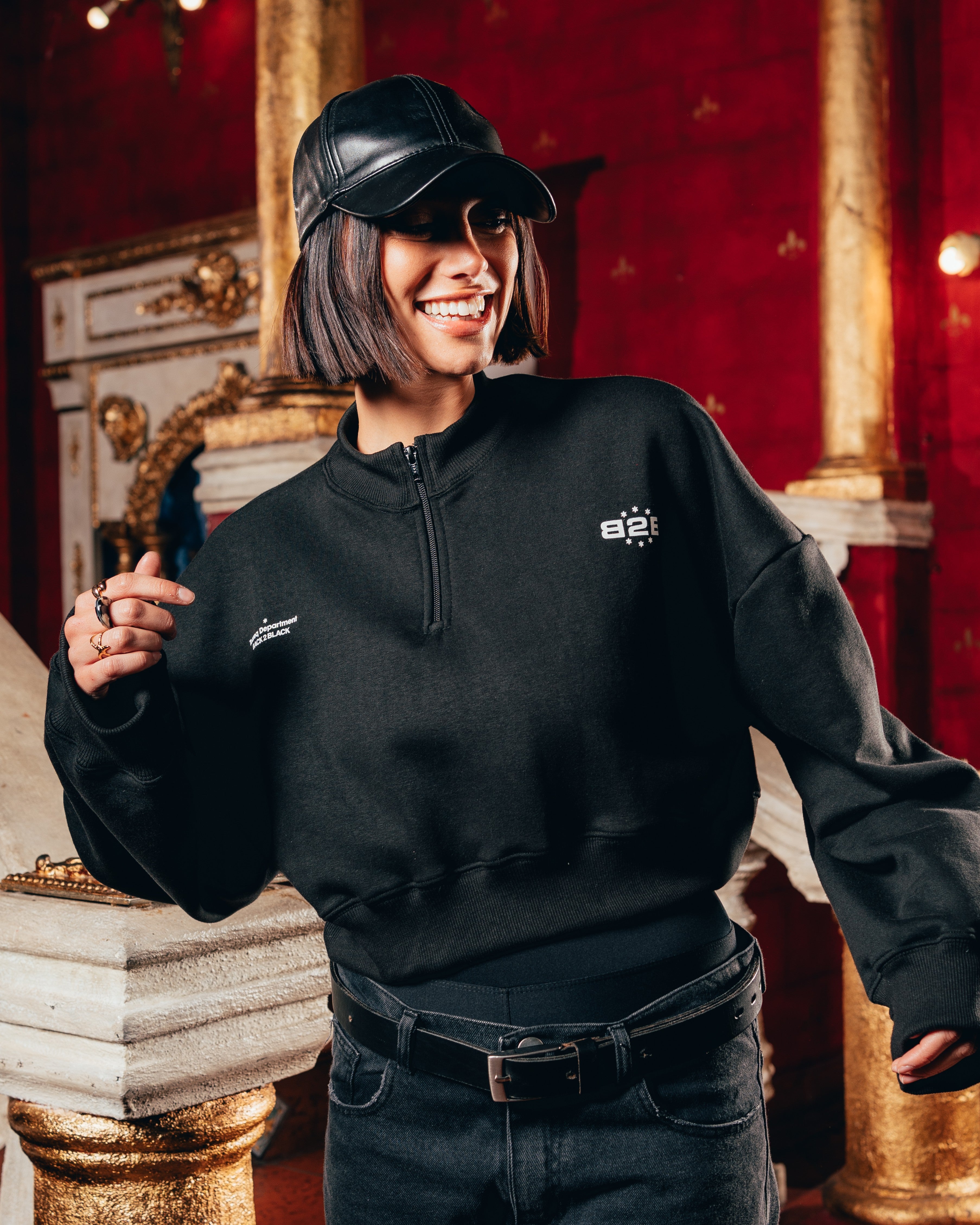 CROP MANGA LARGA [ B2B ] BLACK
