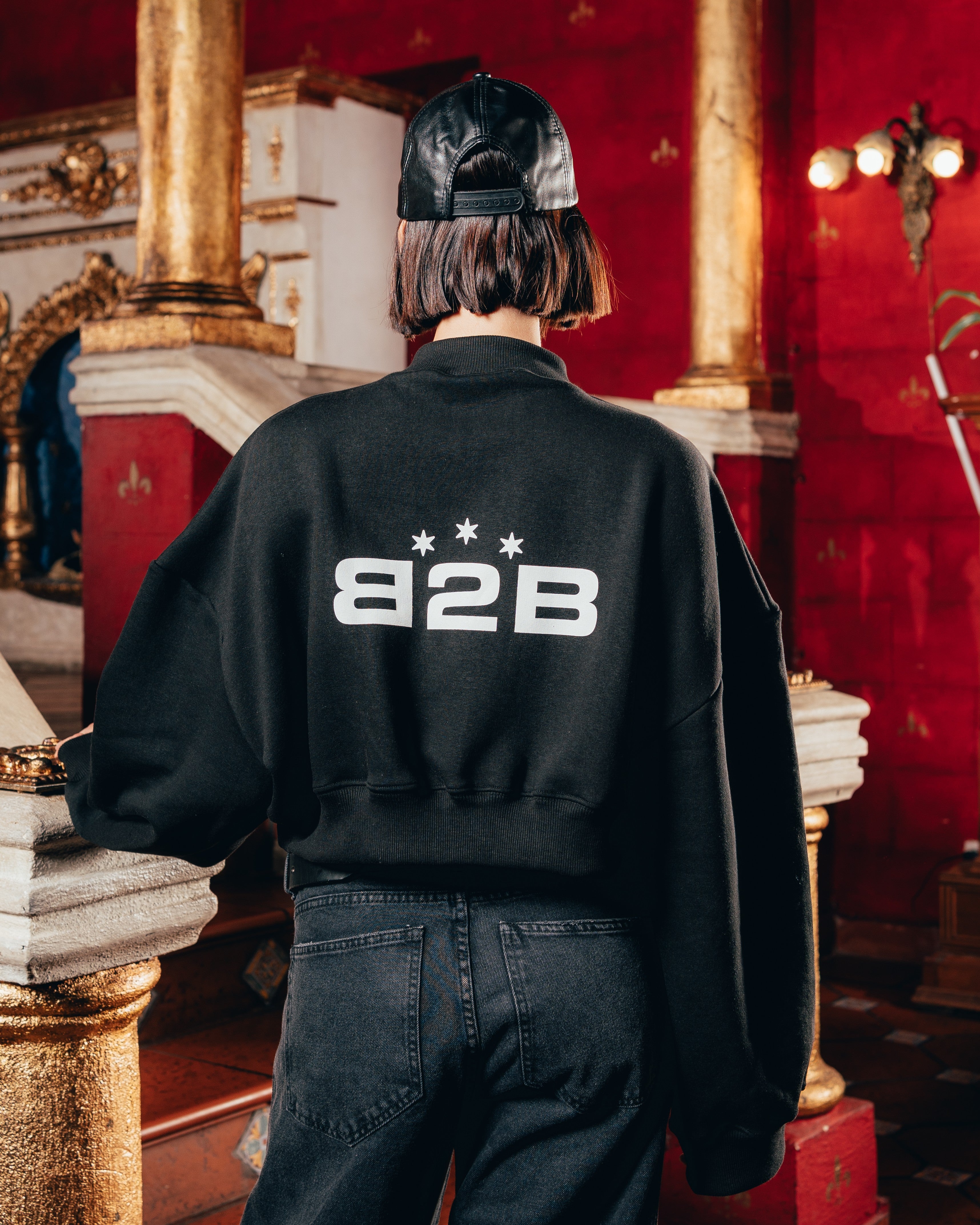 CROP MANGA LARGA [ B2B ] BLACK