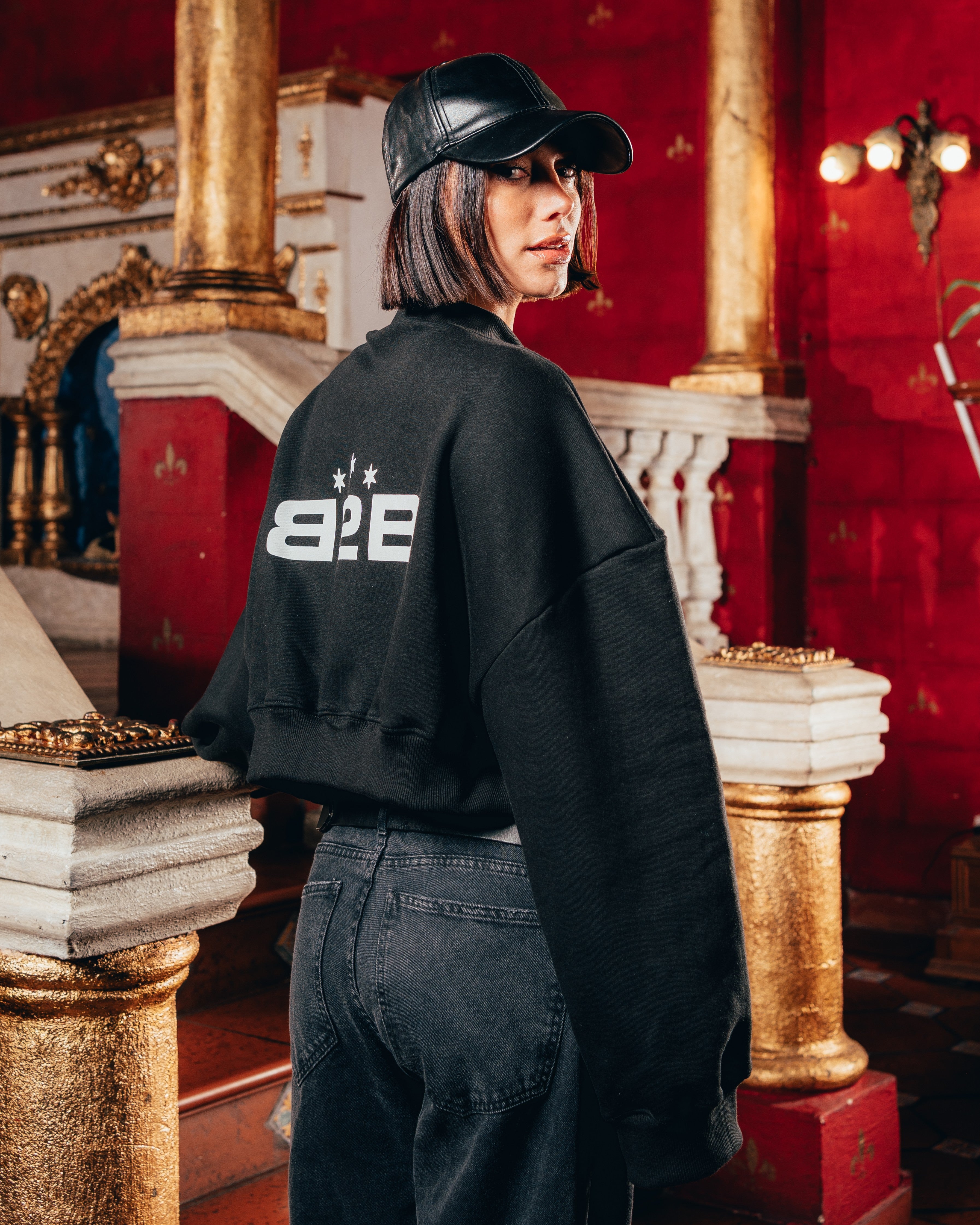 CROP MANGA LARGA [ B2B ] BLACK