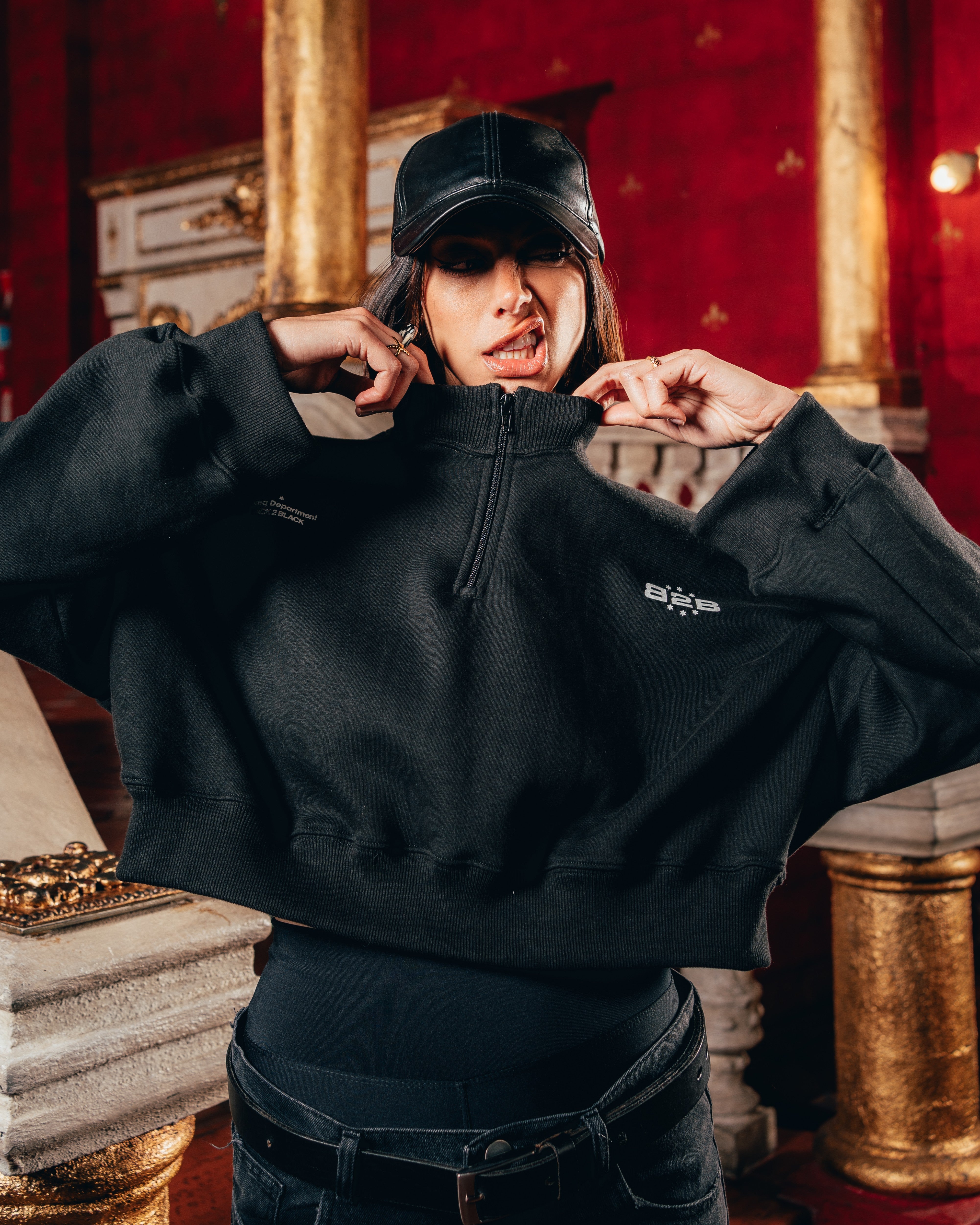 CROP MANGA LARGA [ B2B ] BLACK