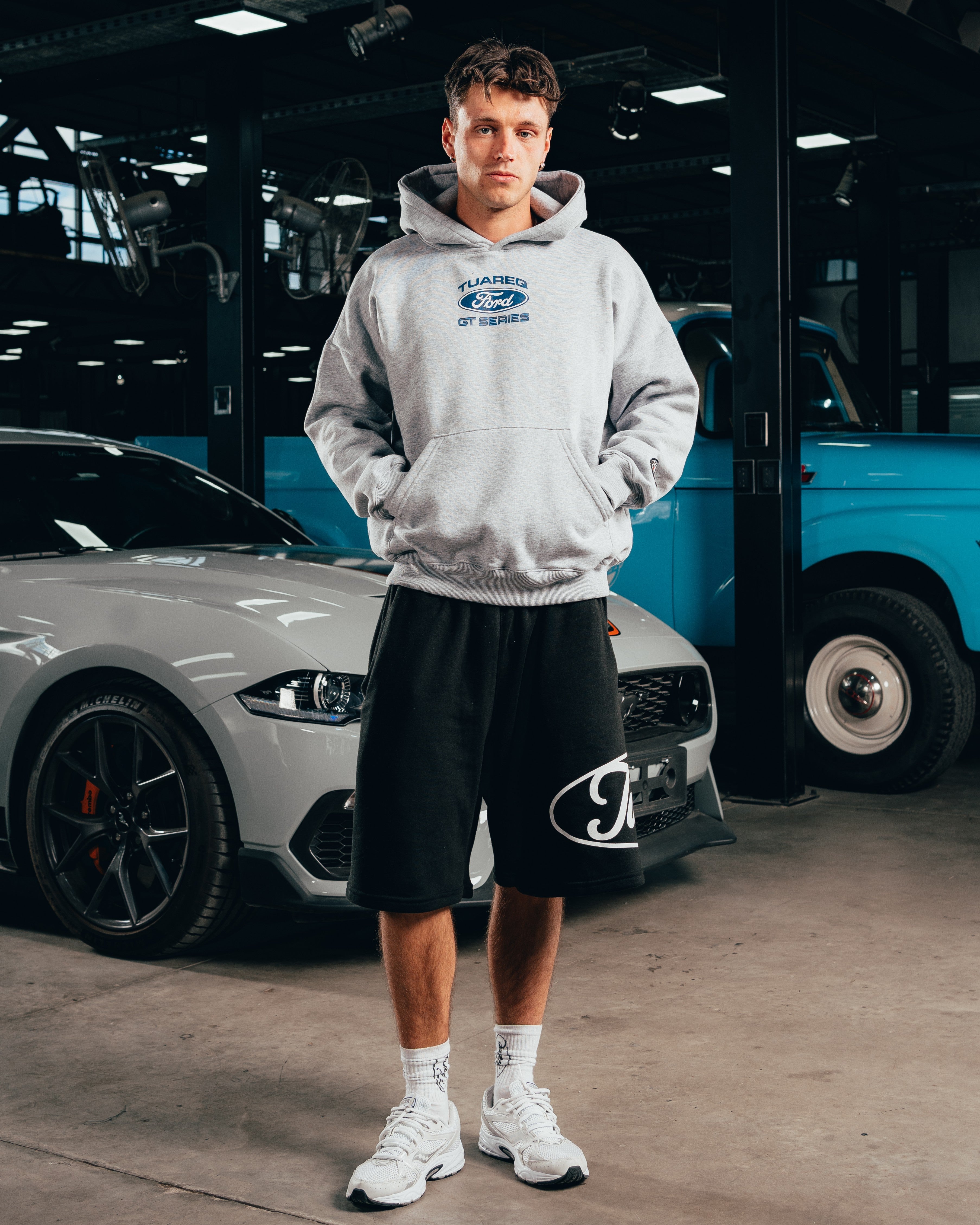 HOODIE EXTRAHEAVY [ FORD ] LOGO GREY