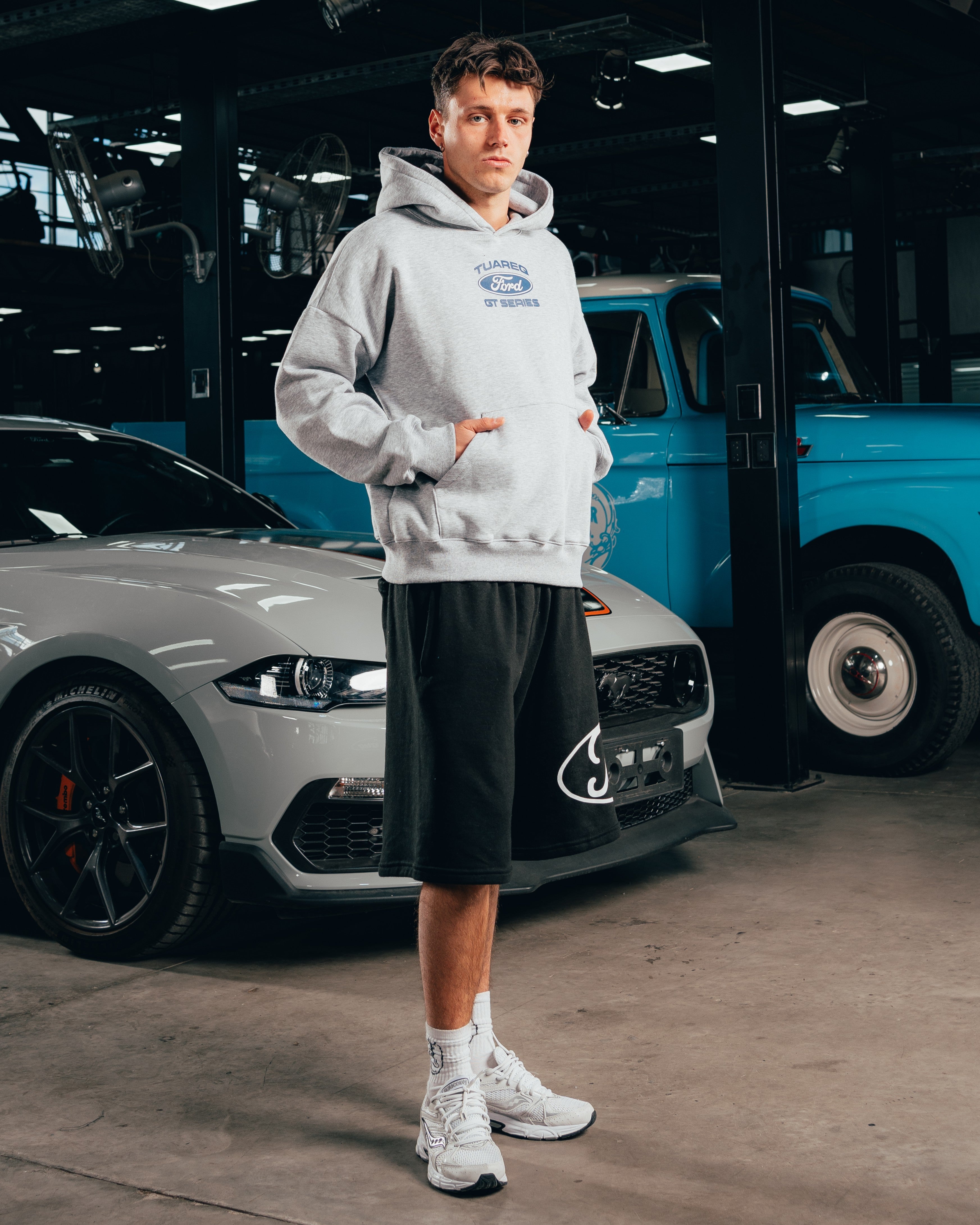 HOODIE EXTRAHEAVY [ FORD ] LOGO GREY