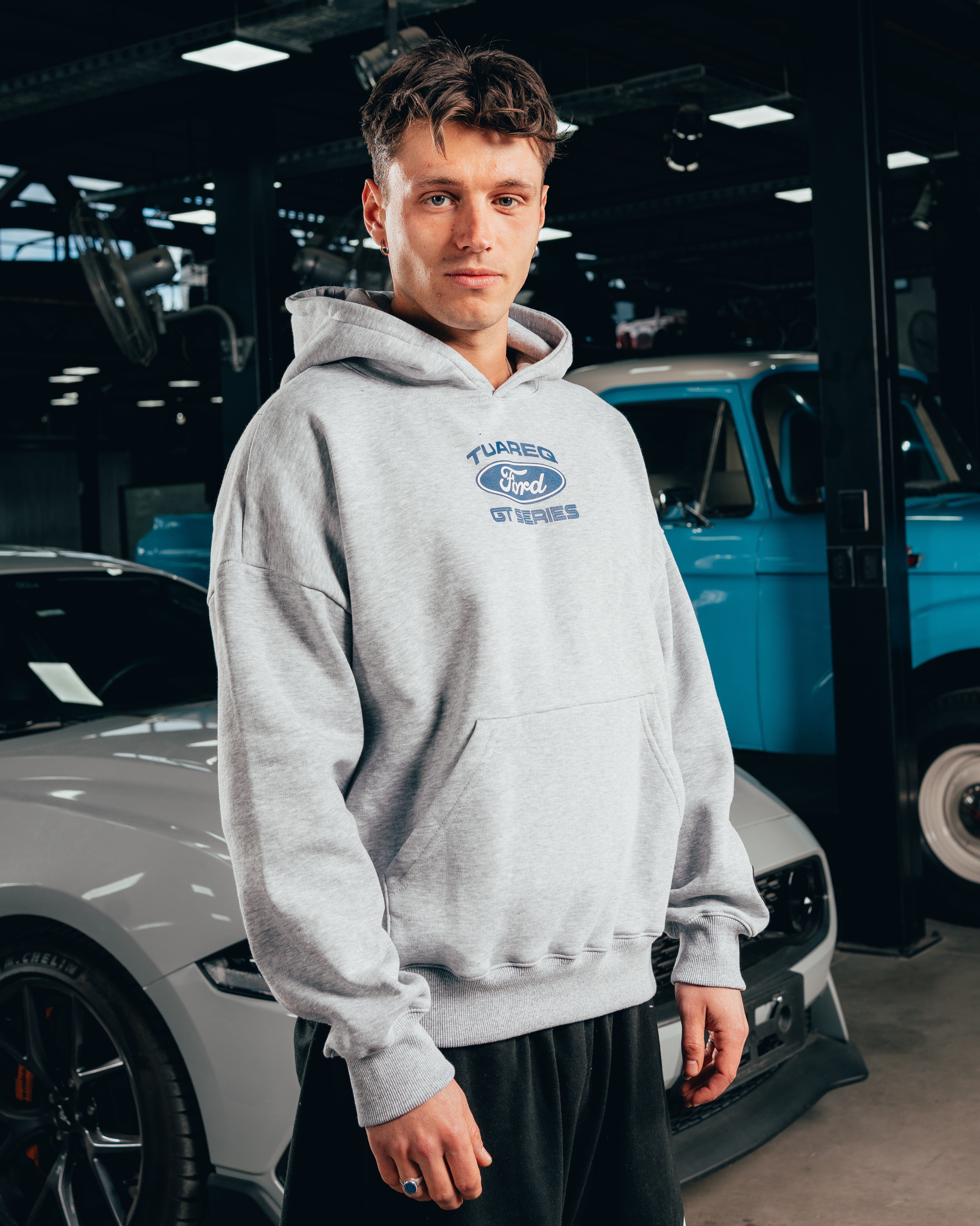 HOODIE EXTRAHEAVY [ FORD ] LOGO GREY