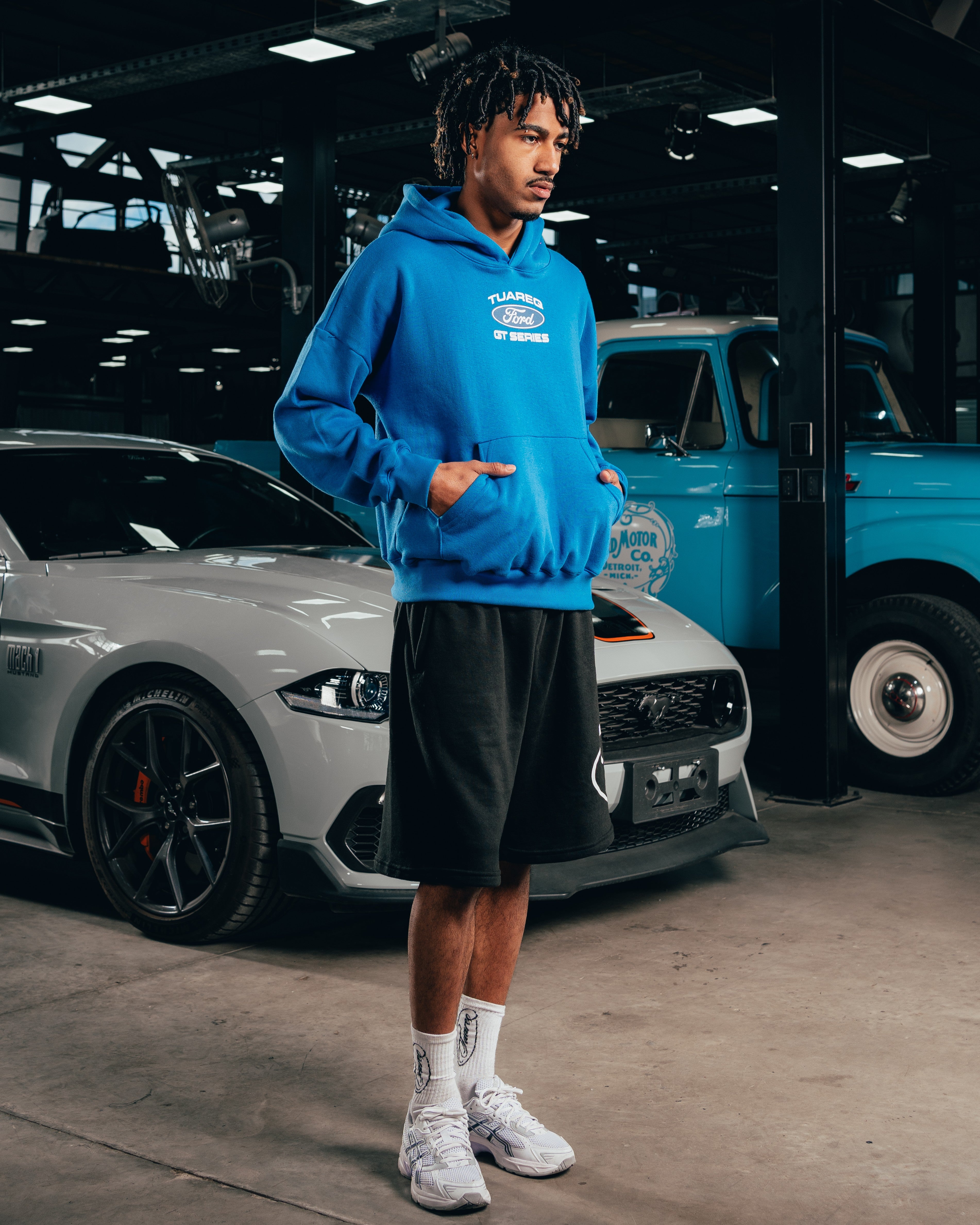 HOODIE EXTRAHEAVY [ FORD ] LOGO BLUE