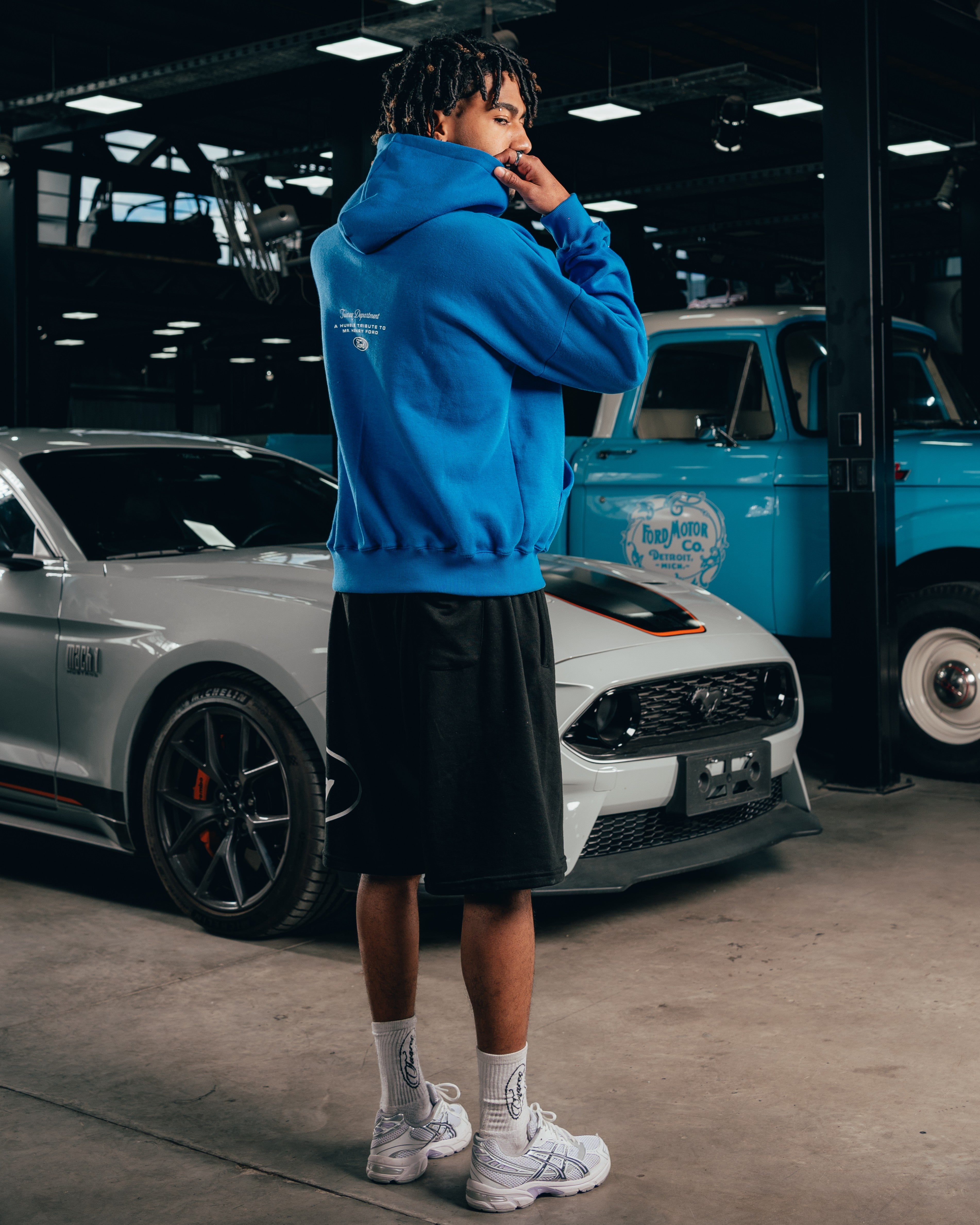 HOODIE EXTRAHEAVY [ FORD ] LOGO BLUE