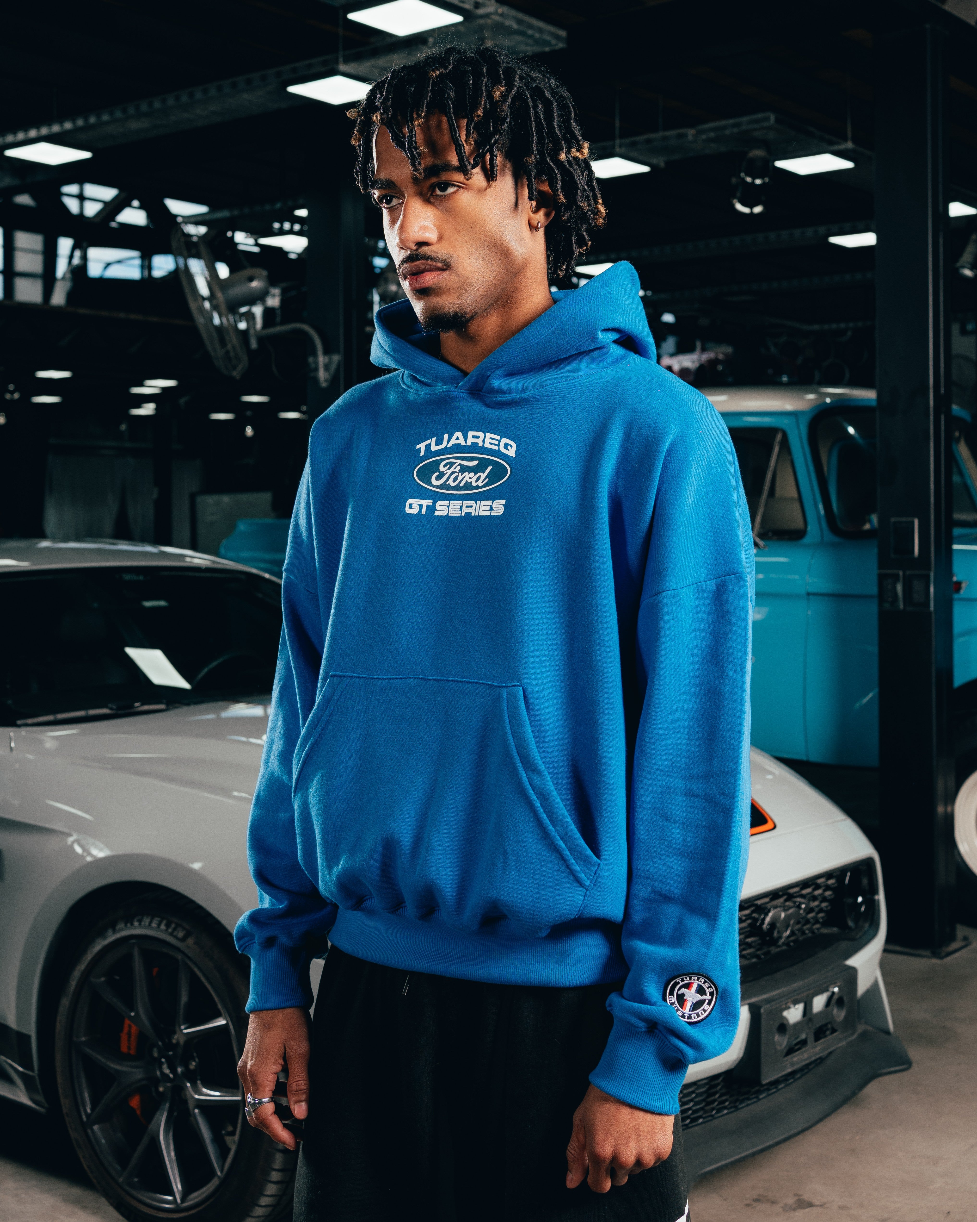 HOODIE EXTRAHEAVY [ FORD ] LOGO BLUE