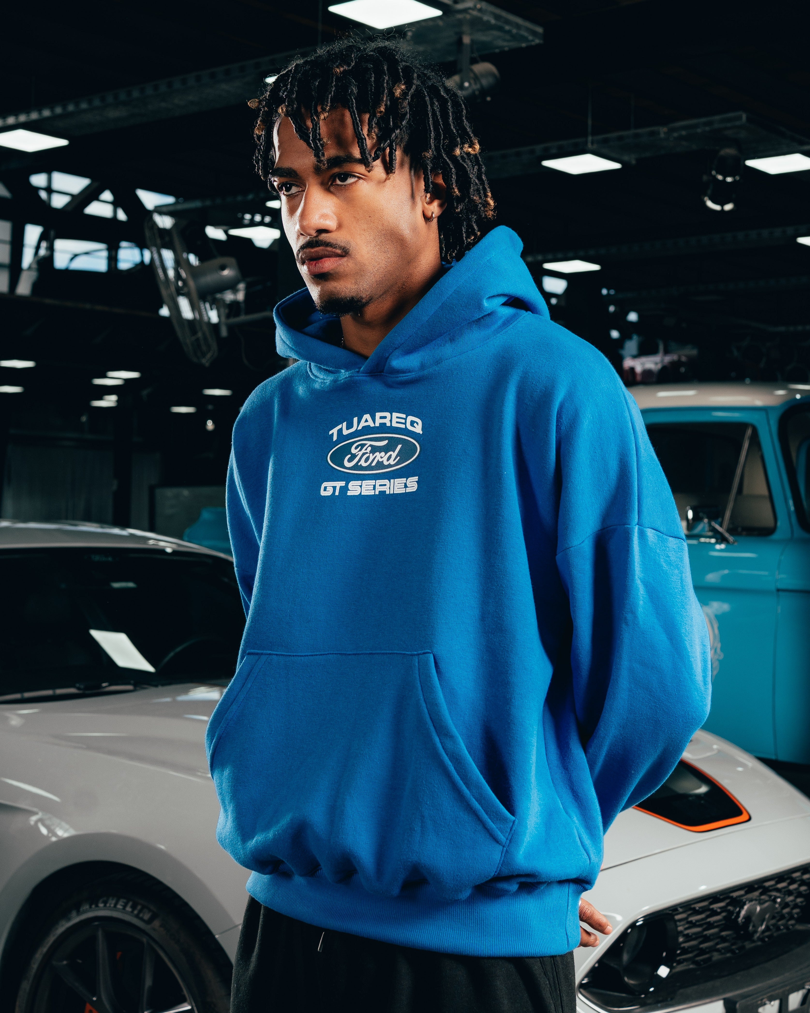 HOODIE EXTRAHEAVY [ FORD ] LOGO BLUE
