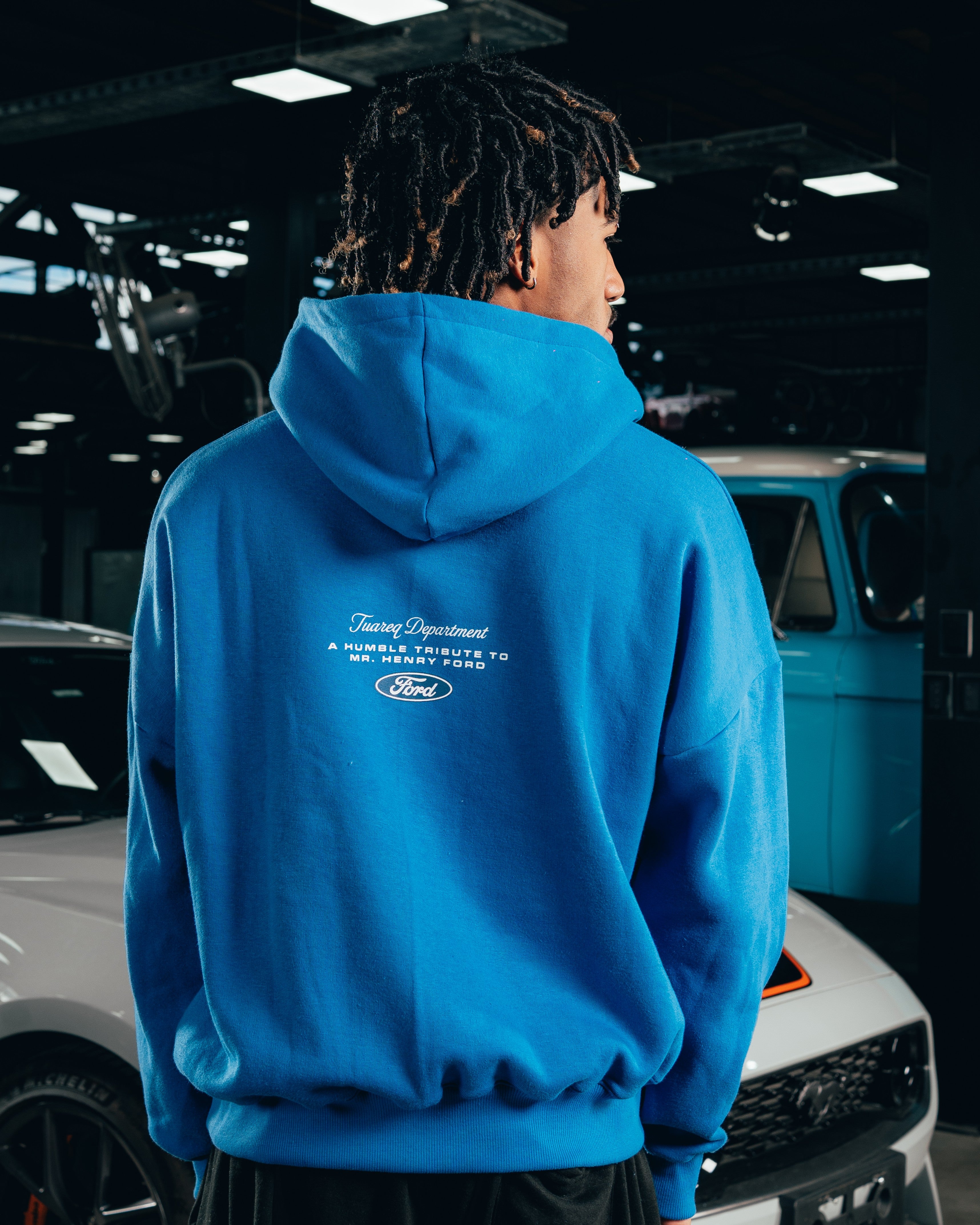 HOODIE EXTRAHEAVY [ FORD ] LOGO BLUE