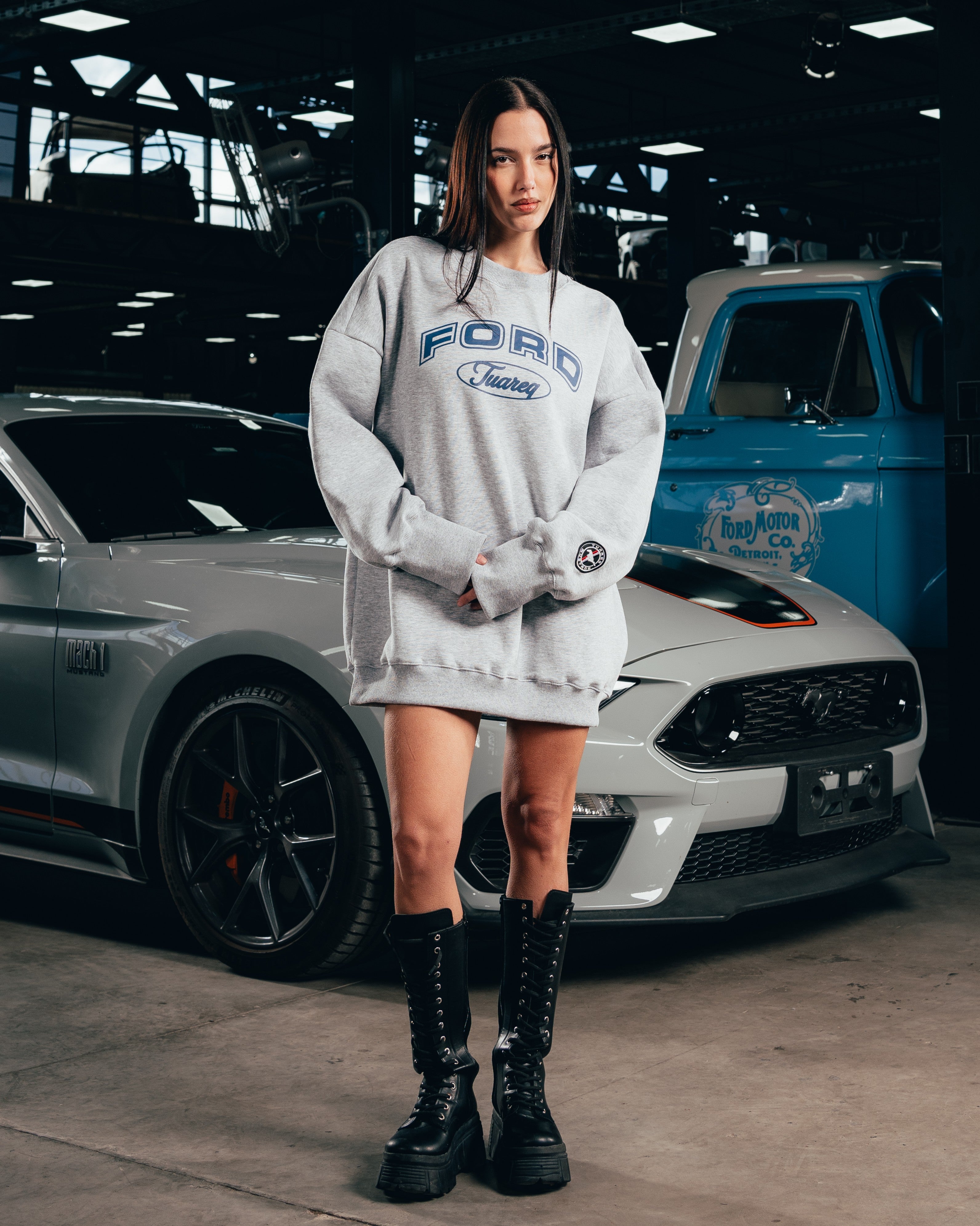 CREWNECK [ FORD ] UNIVERSITY GREY