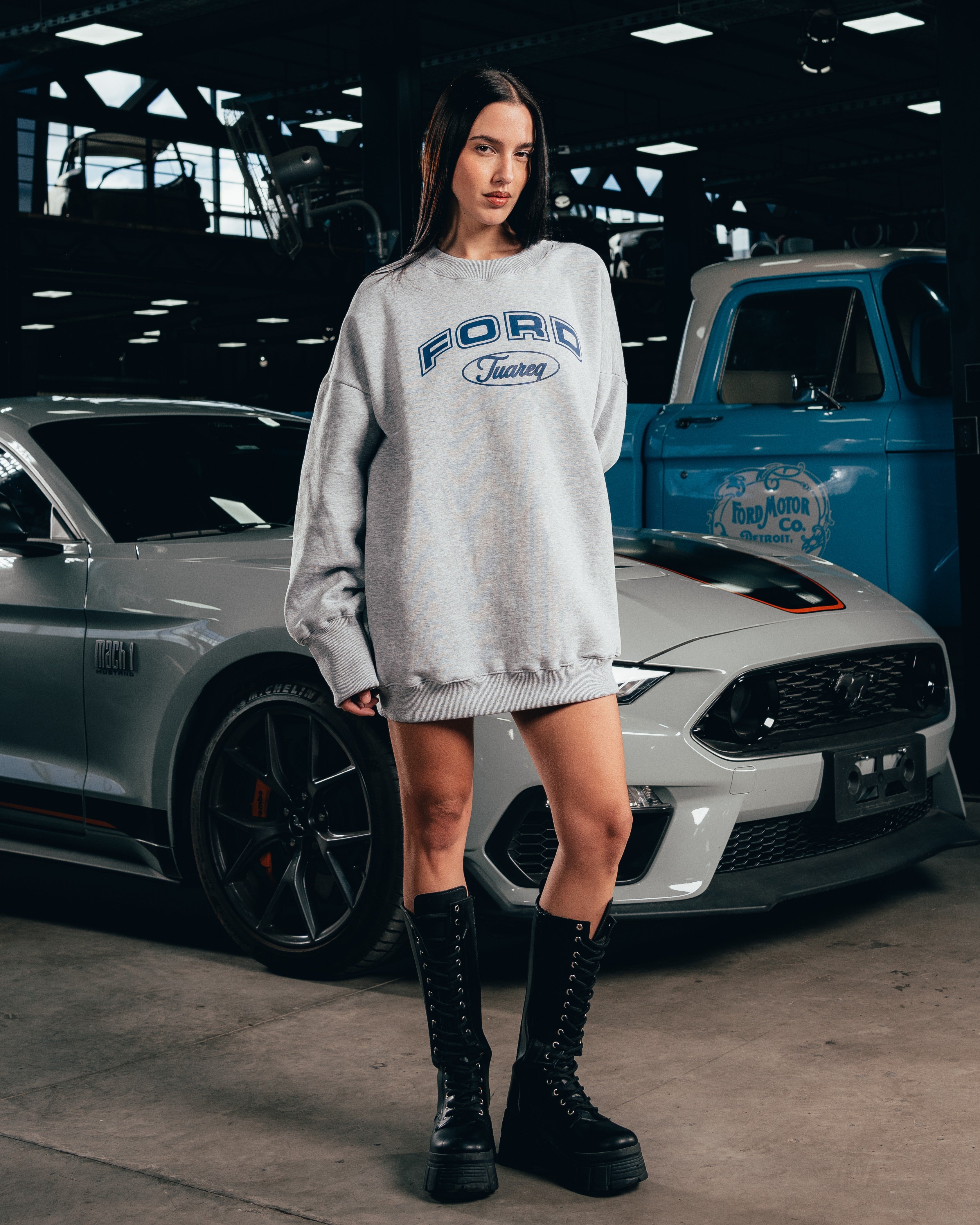 CREWNECK [ FORD ] UNIVERSITY GREY