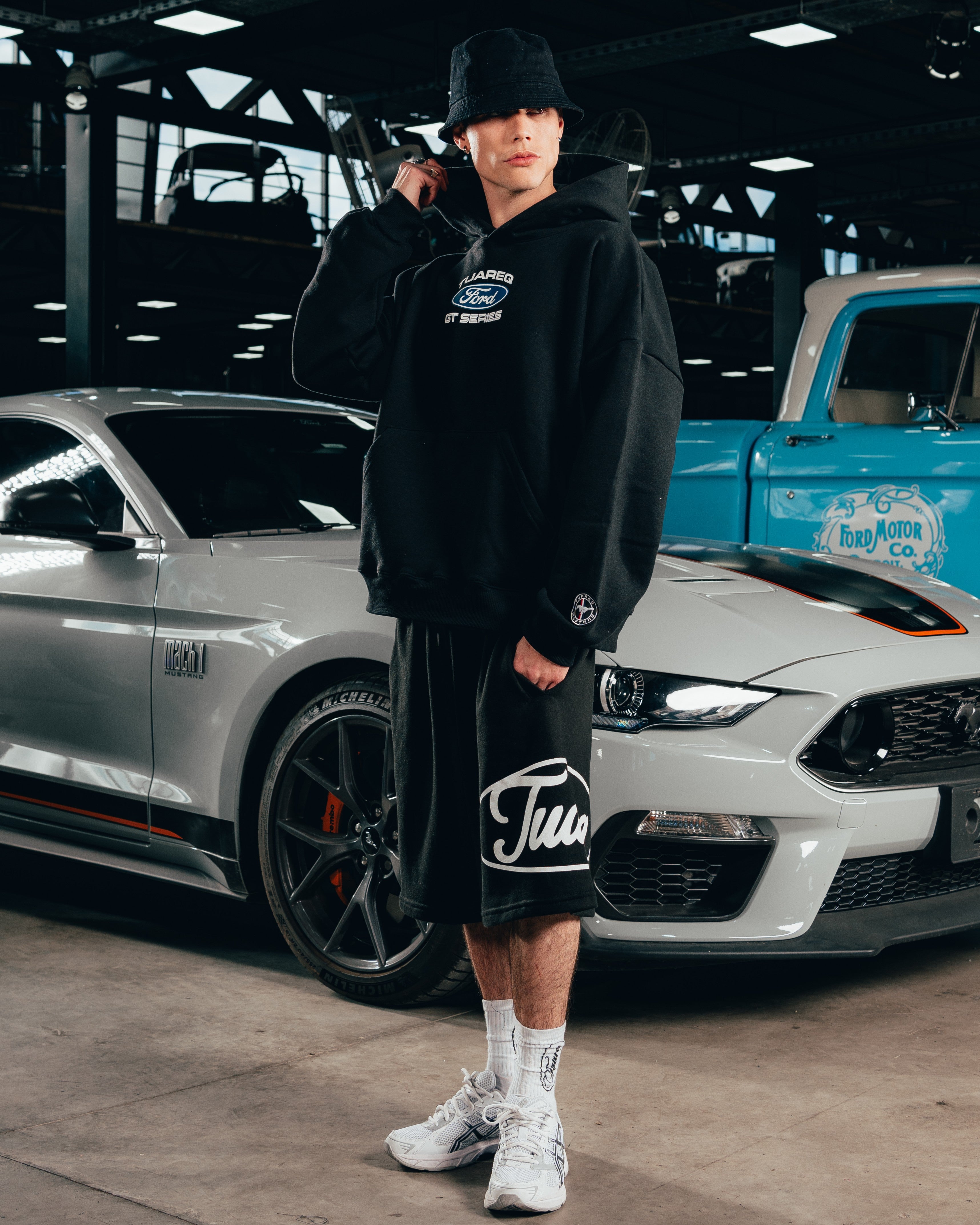 HOODIE EXTRAHEAVY [ FORD ] LOGO BLACK
