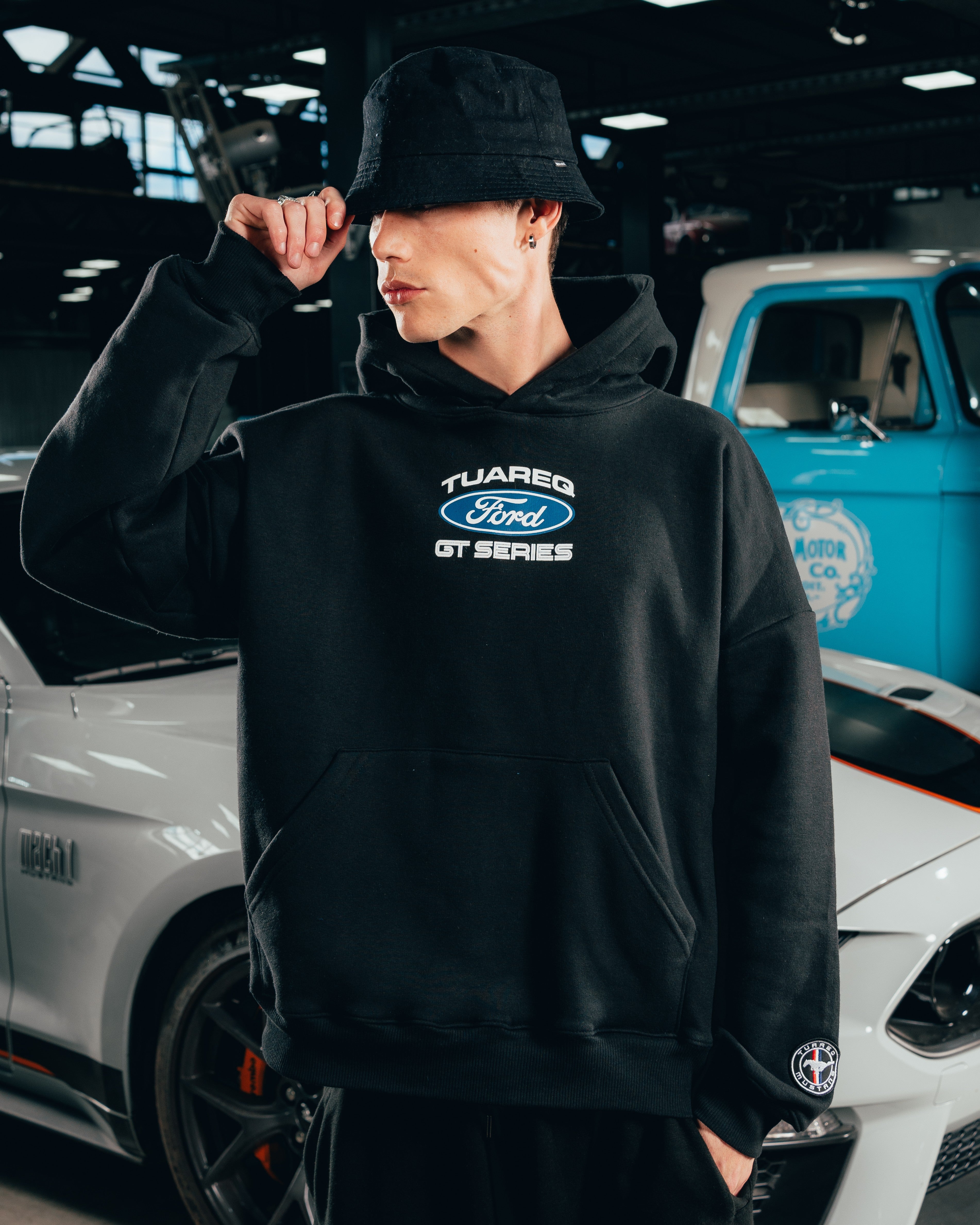 HOODIE EXTRAHEAVY [ FORD ] LOGO BLACK