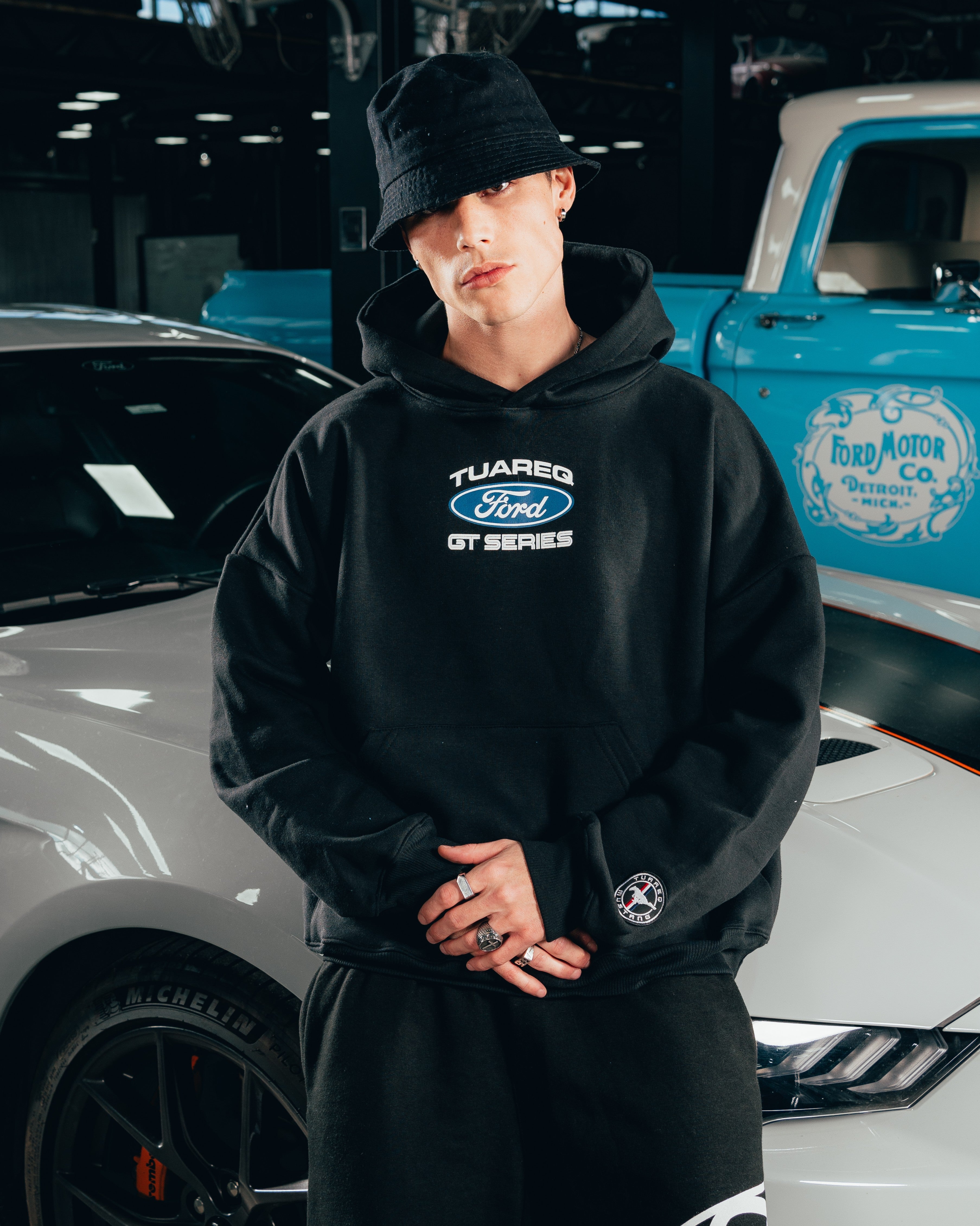 HOODIE EXTRAHEAVY [ FORD ] LOGO BLACK